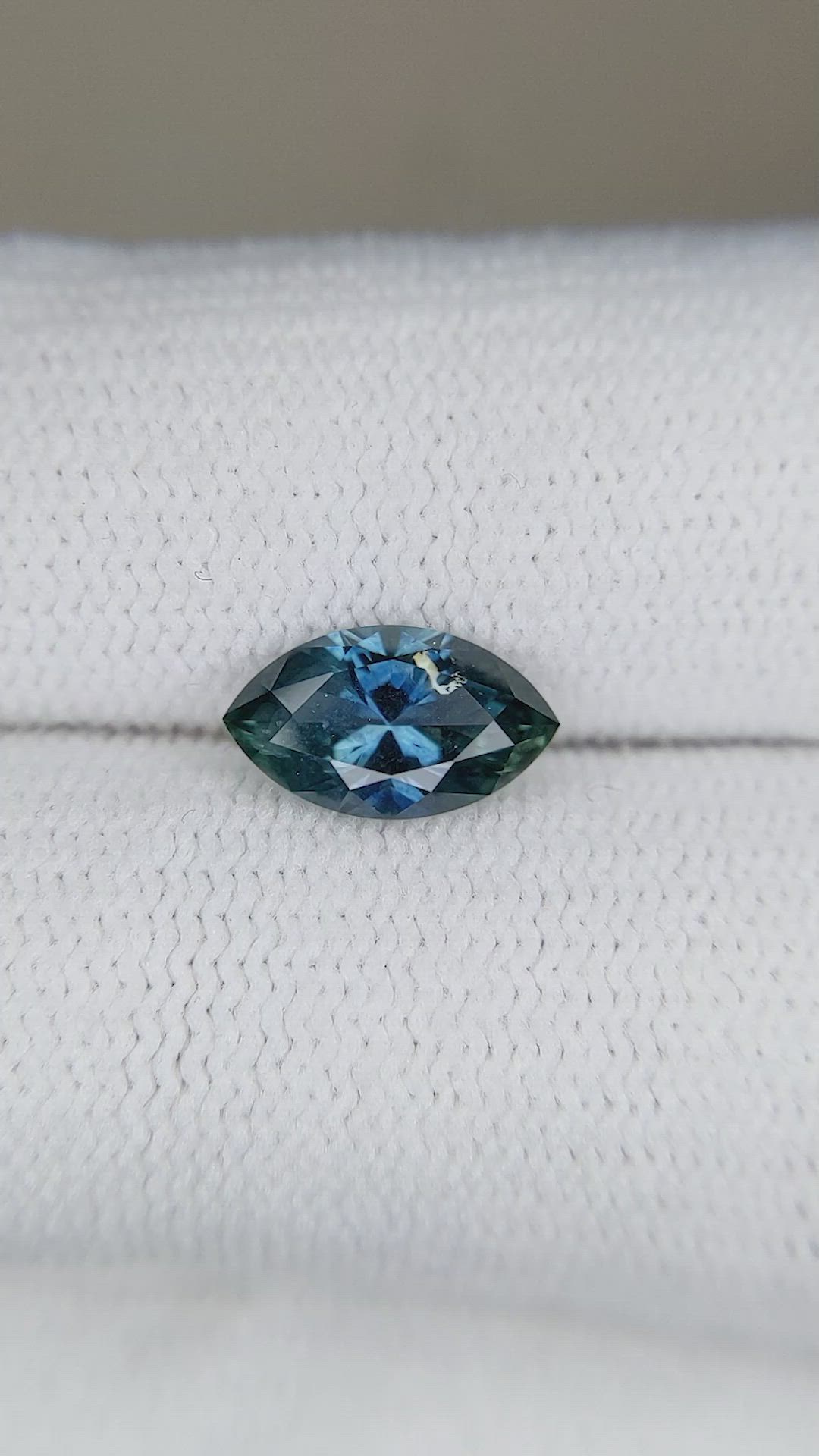 1.23 Ct. Greenish Blue Sapphire from Montana Size Video