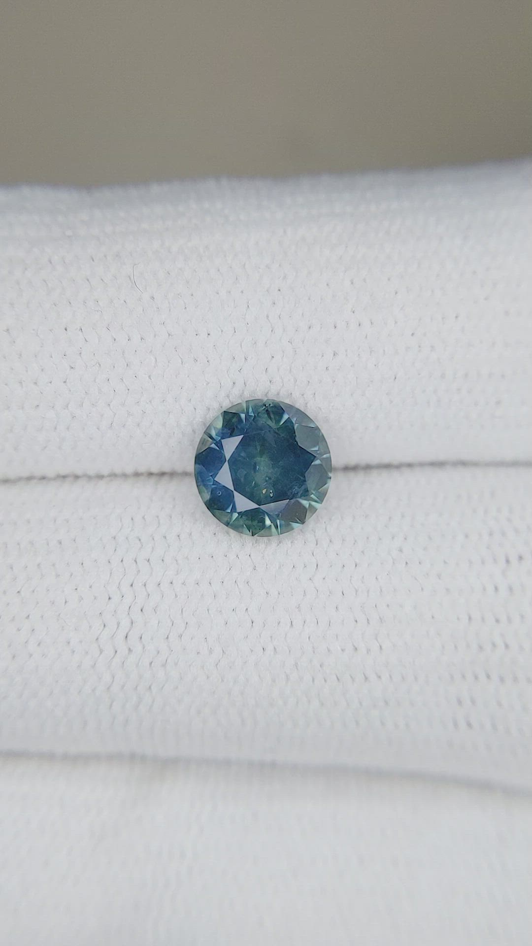 1.56 Ct. Greenish Blue Sapphire from Montana Size Video