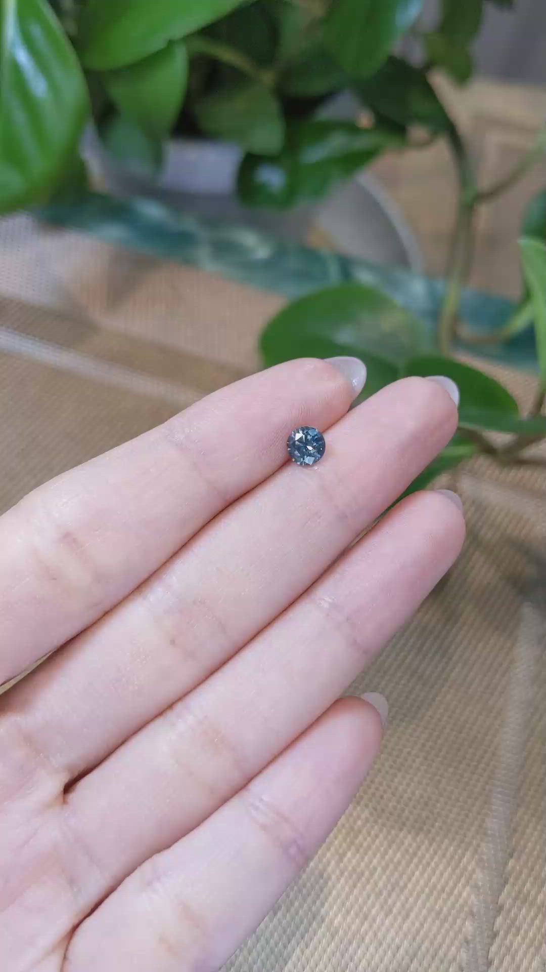 0.68 Ct. Greenish Blue Sapphire from Montana Size Video