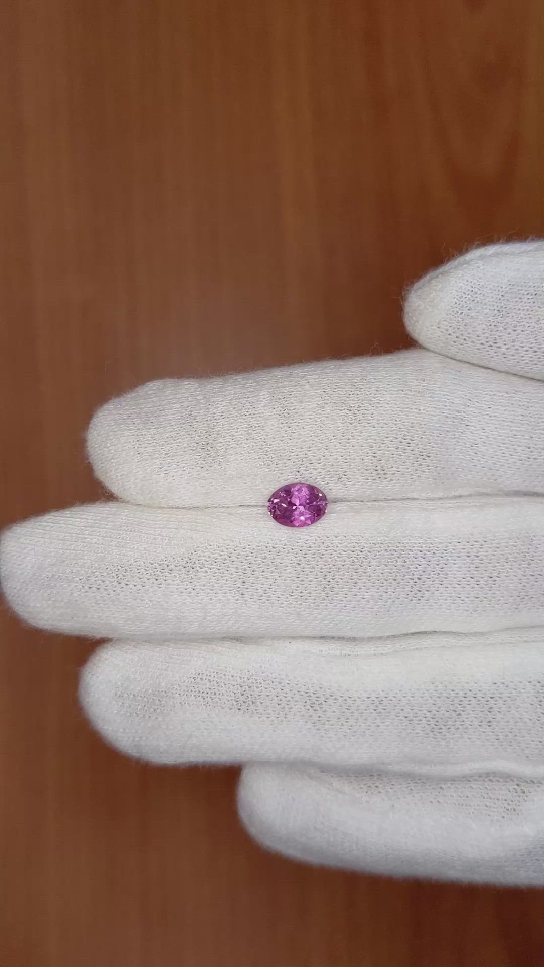 0.85 Ct. Pink Sapphire from Ceylon (Sri Lanka) Size Video