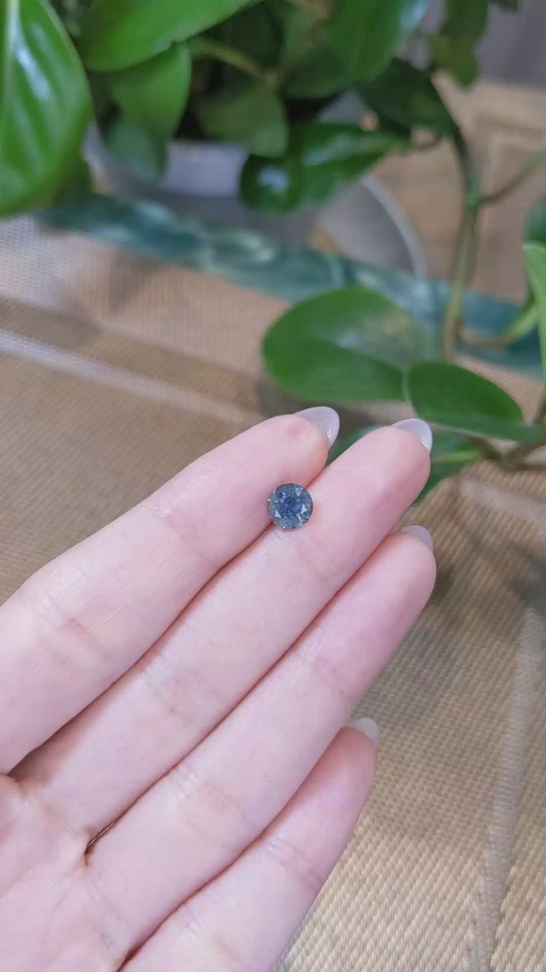 1.16 Ct. Greenish Blue Sapphire from Montana Size Video
