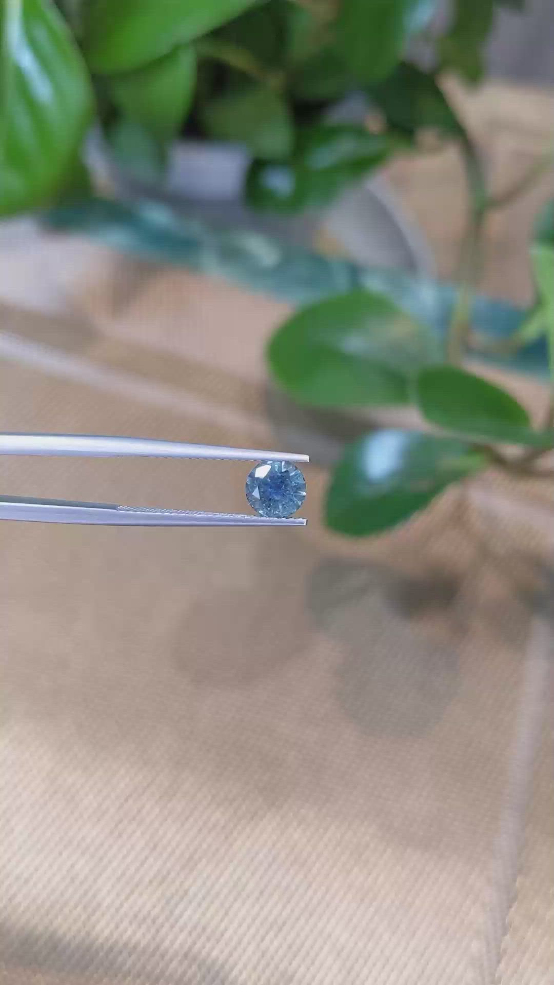 1.16 Ct. Greenish Blue Sapphire from Montana Size Video