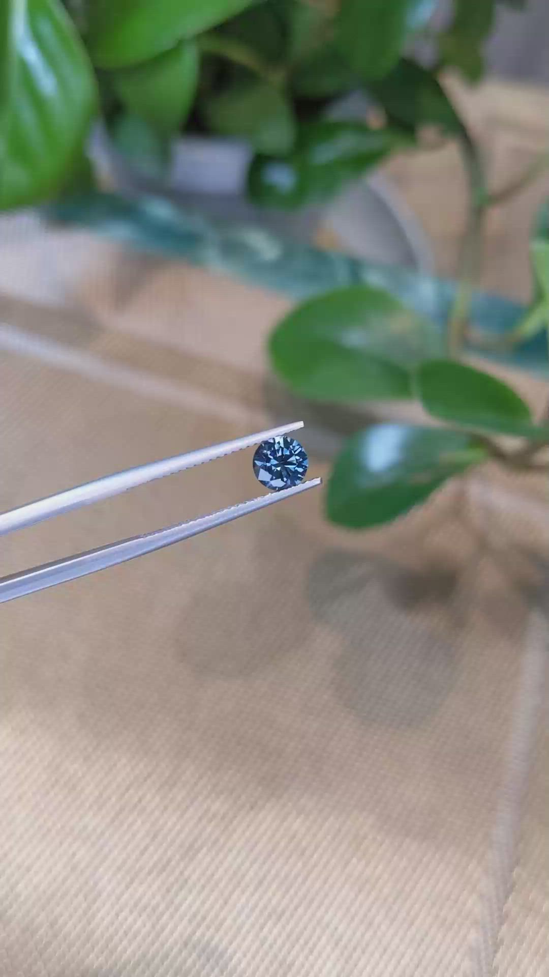 1.06 Ct. Greenish Blue Sapphire from Montana Size Video