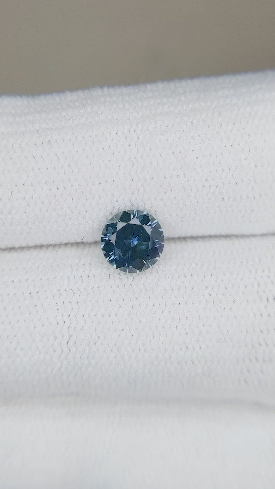 1.06 Ct. Greenish Blue Sapphire from Montana Size Video