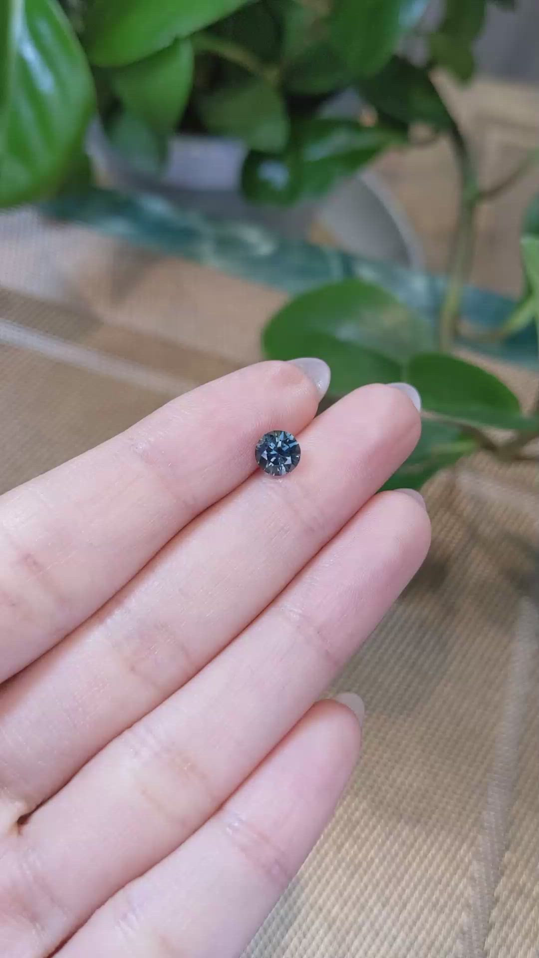 0.97 Ct. Bluish Green Sapphire from Montana Size Video