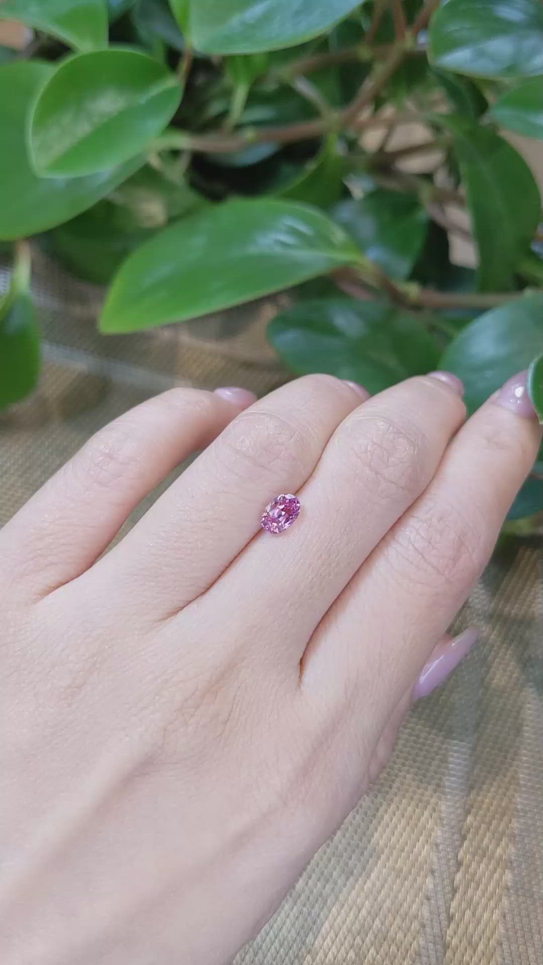 1.23 Ct. Pink Sapphire from Ceylon (Sri Lanka) Size Video