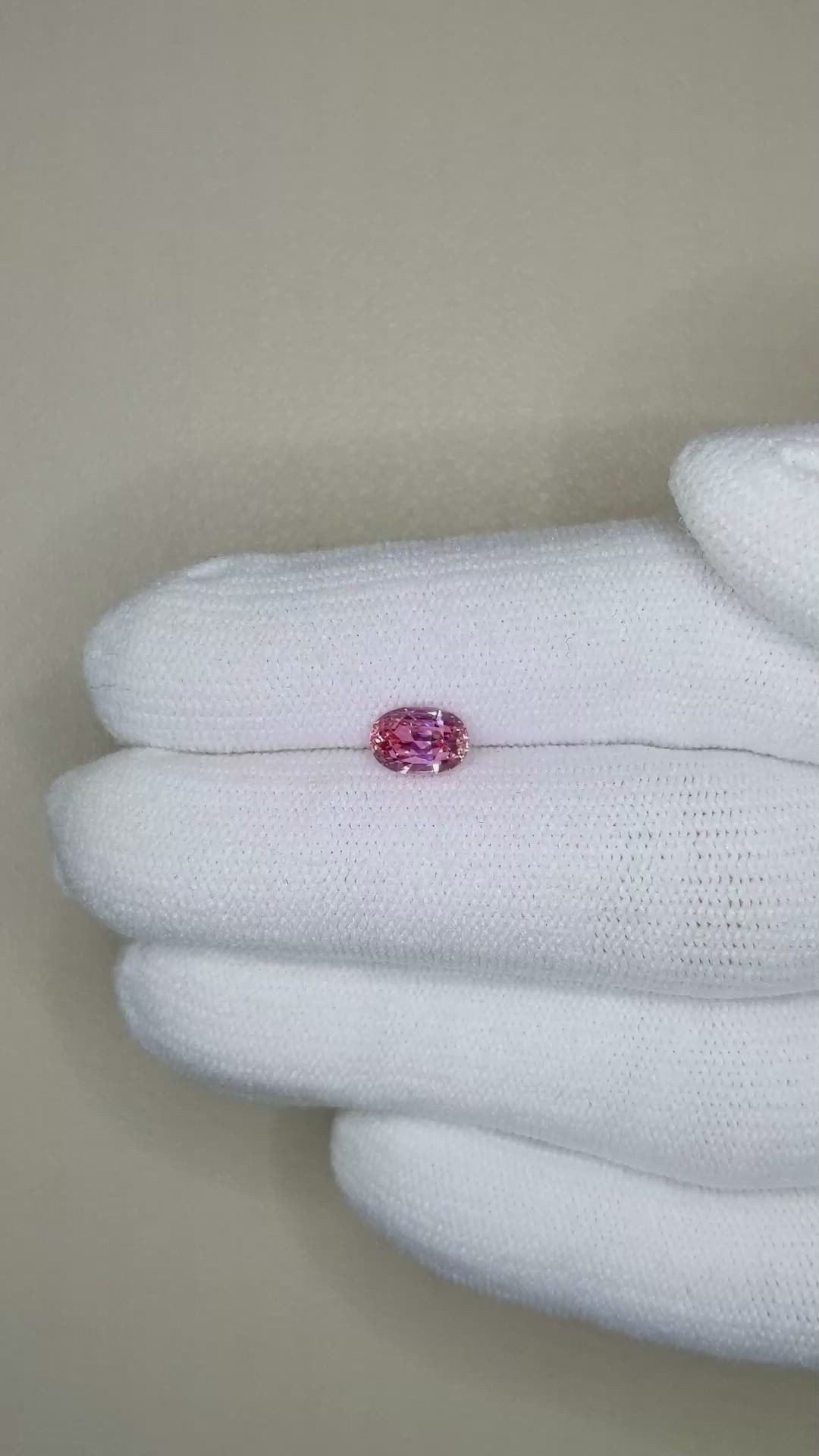 1.23 Ct. Pink Sapphire from Ceylon (Sri Lanka) Size Video