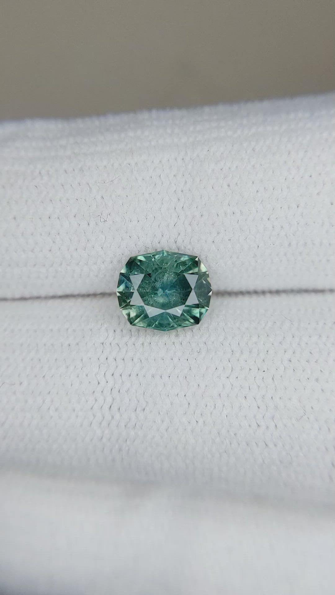 1.43 Ct. Bluish Green Sapphire from Montana Size Video