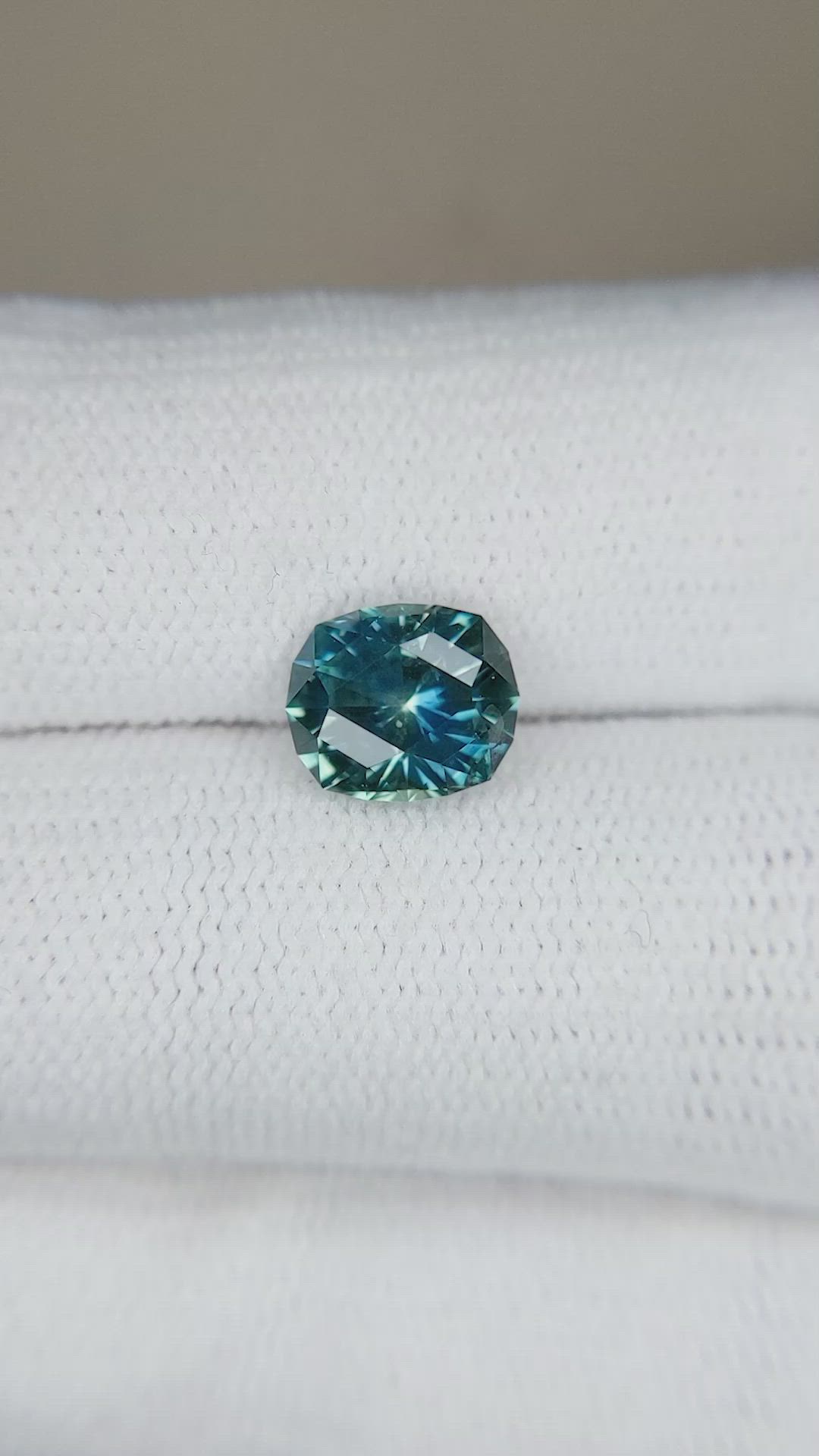 1.80 Ct. Bluish Green Sapphire from Montana Size Video