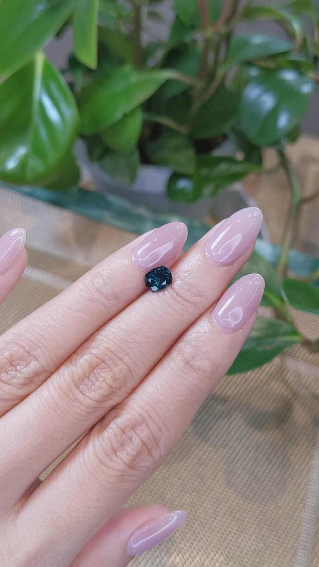 1.21 Ct. Greenish Blue Sapphire from Montana Size Video