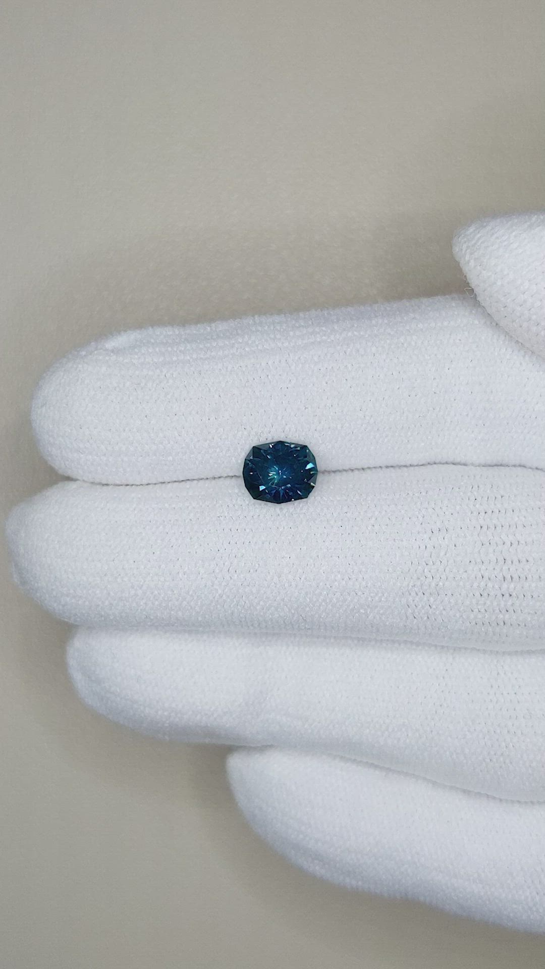 1.21 Ct. Greenish Blue Sapphire from Montana Size Video