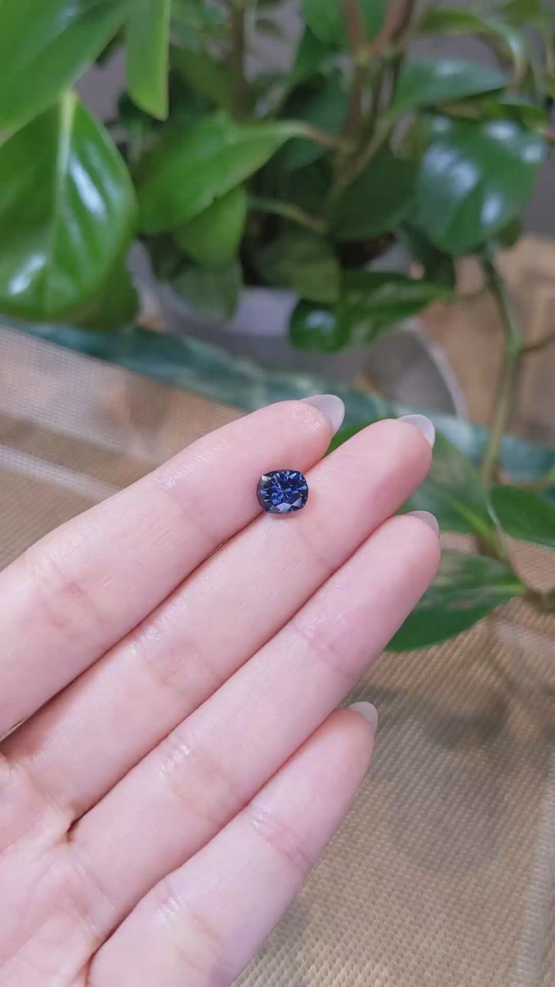1.64 Ct. Greenish Blue Sapphire from Montana Size Video
