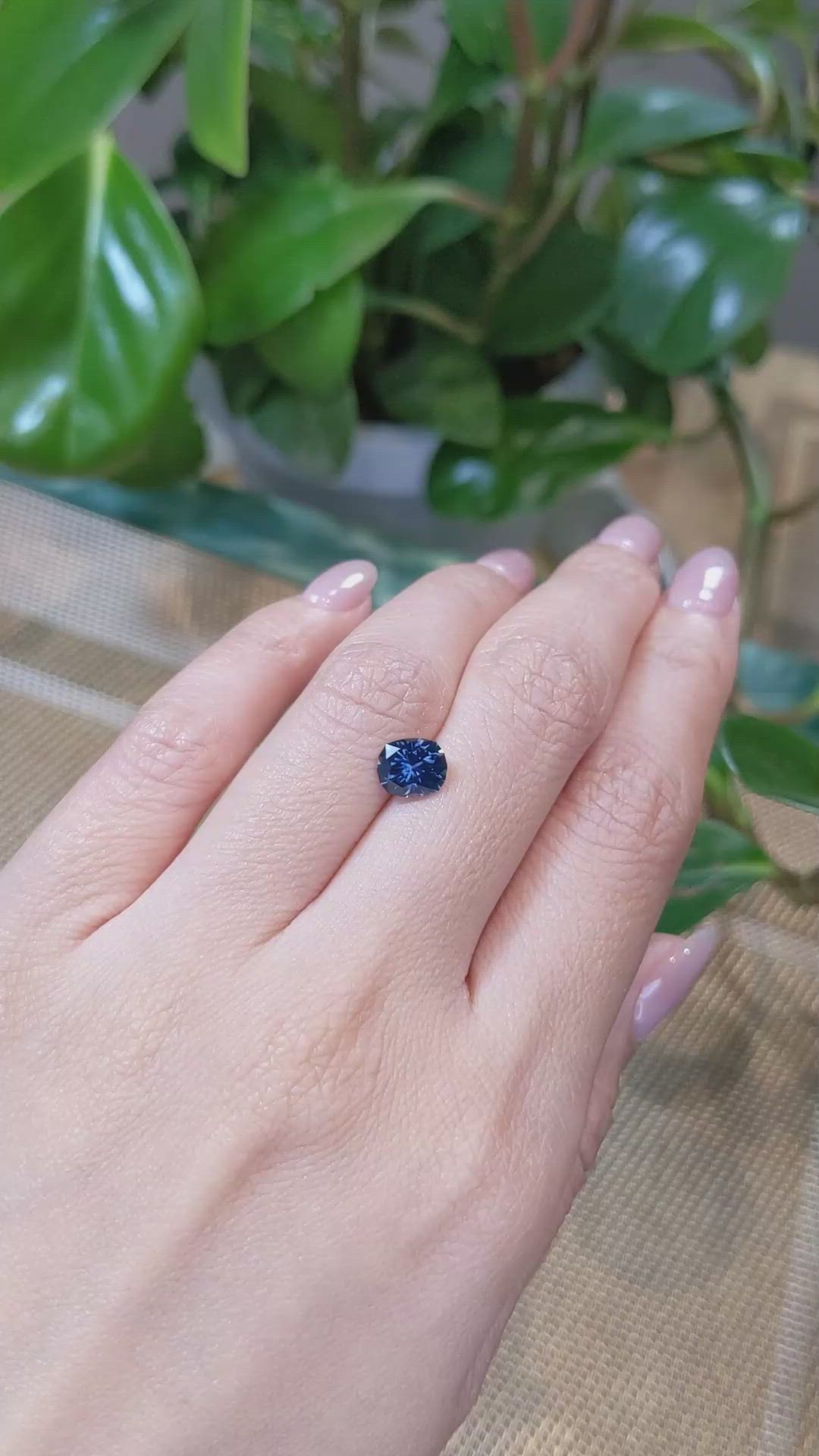 1.64 Ct. Greenish Blue Sapphire from Montana Size Video
