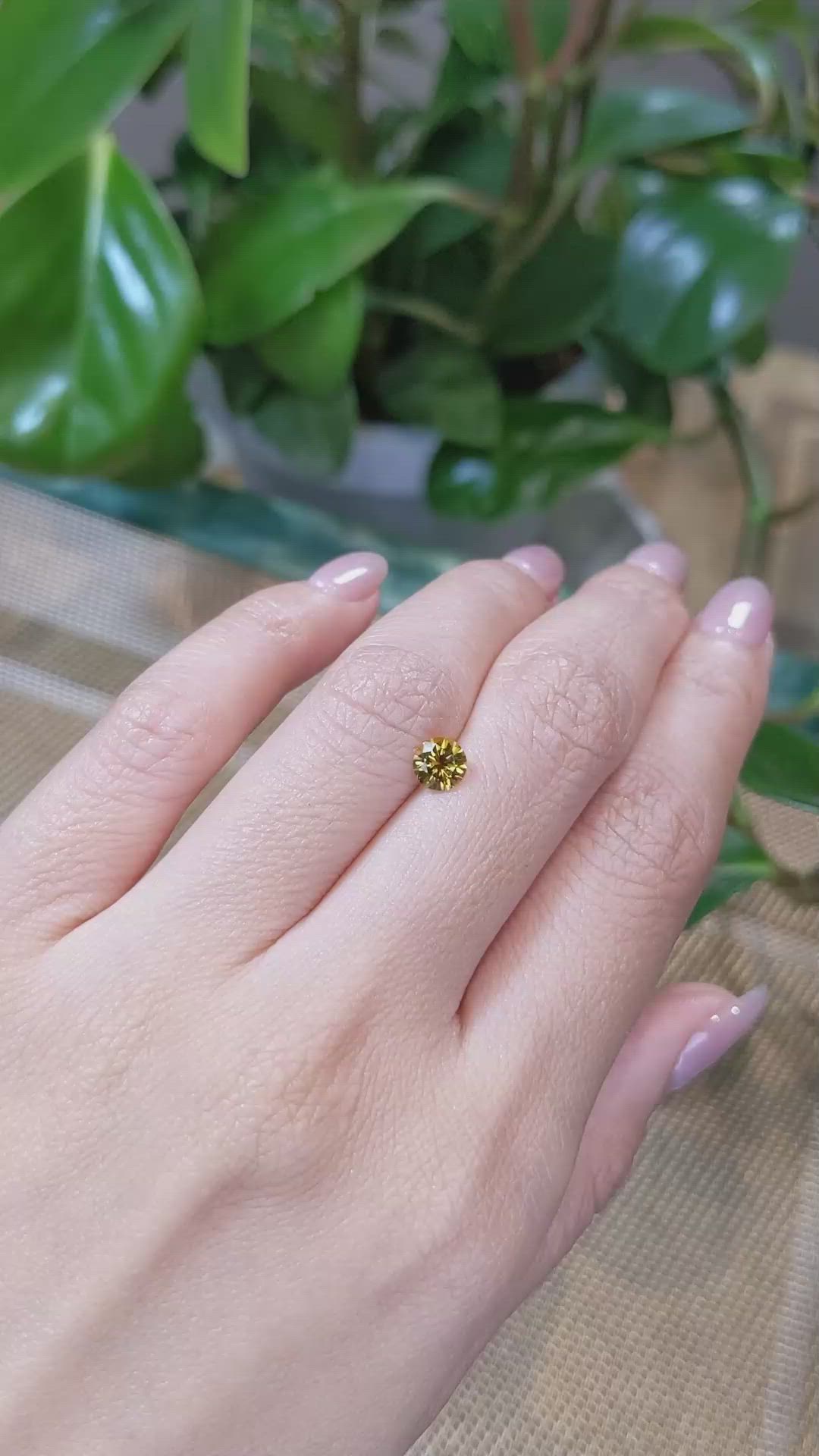 0.73 Ct. Yellow Sapphire from Montana Size Video