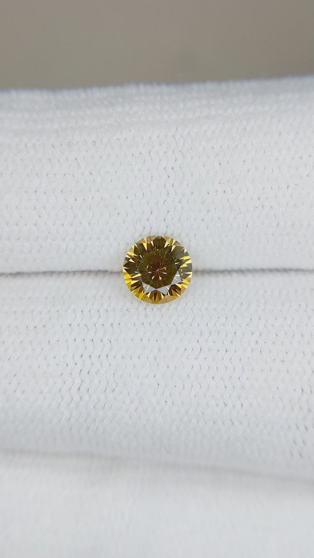 0.73 Ct. Yellow Sapphire from Montana Size Video