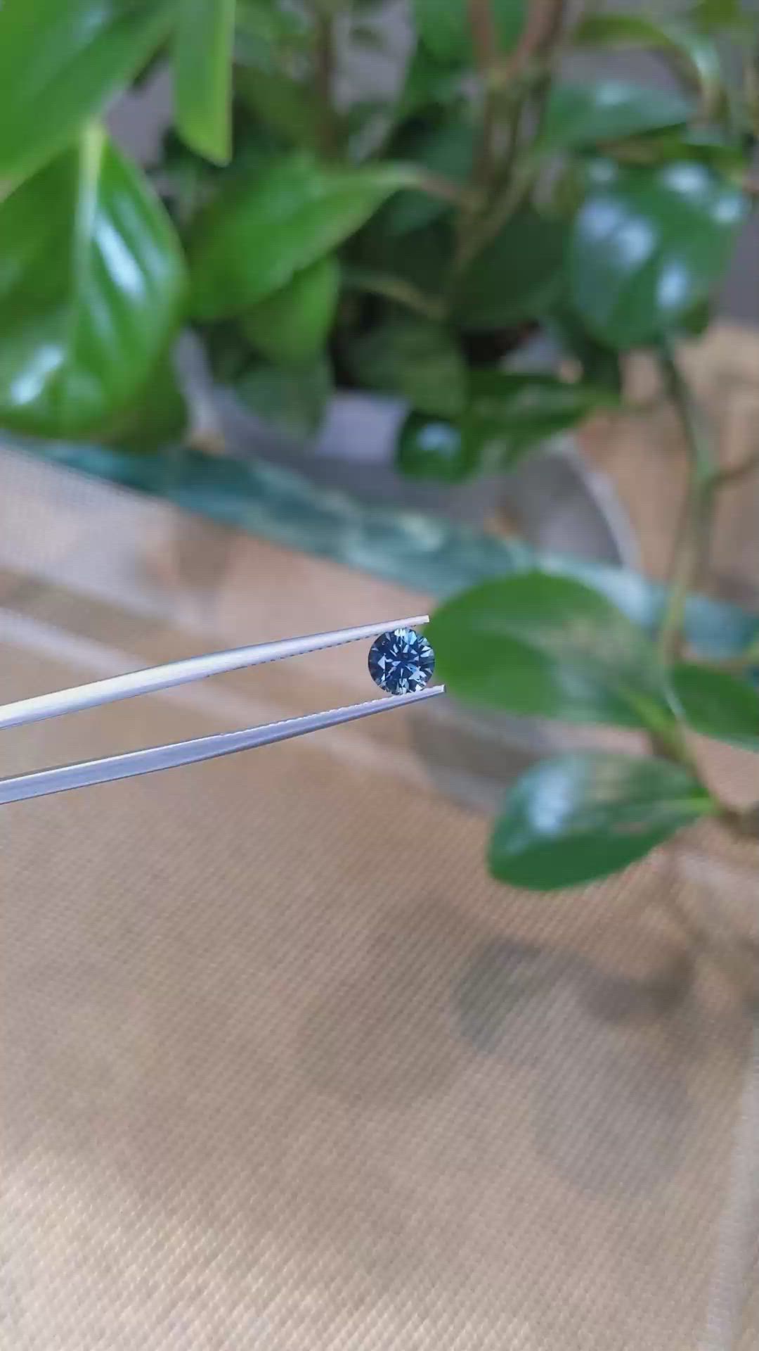 1.01 Ct. Greenish Blue Sapphire from Montana Size Video