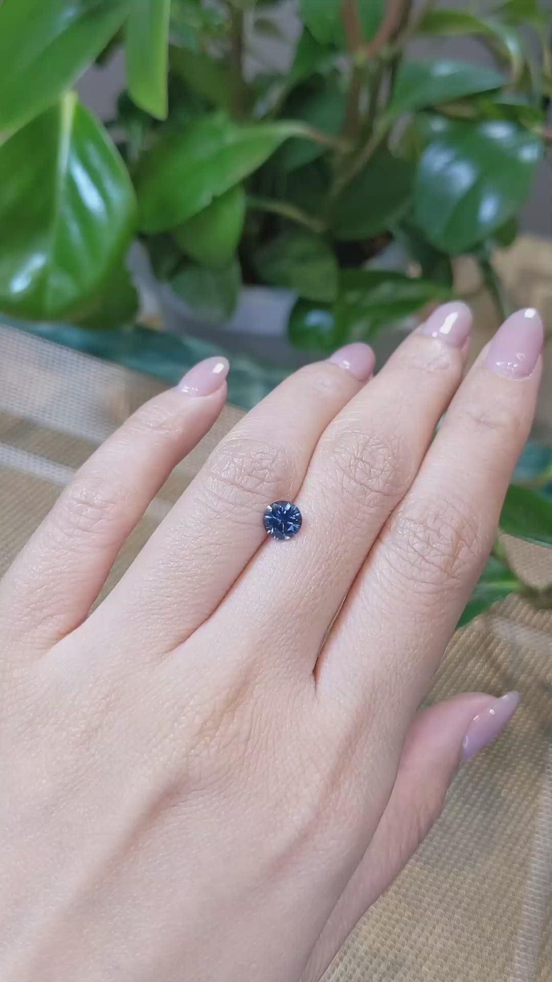 1.01 Ct. Greenish Blue Sapphire from Montana Size Video