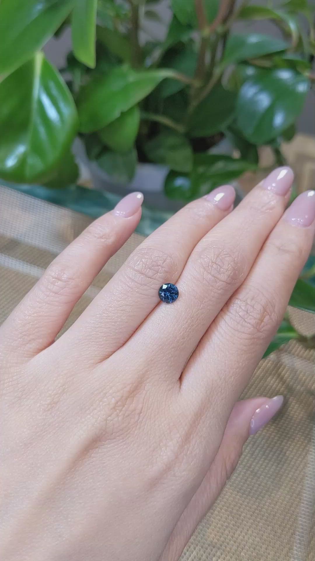 0.81 Ct. Greenish Blue Sapphire from Montana Size Video