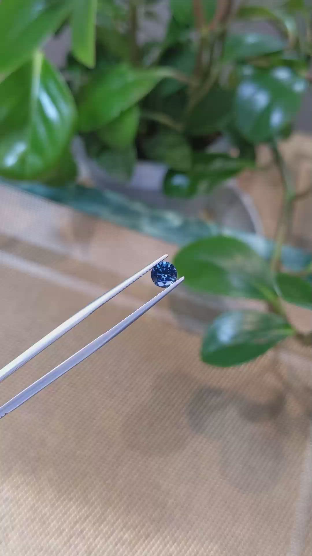 0.81 Ct. Greenish Blue Sapphire from Montana Size Video