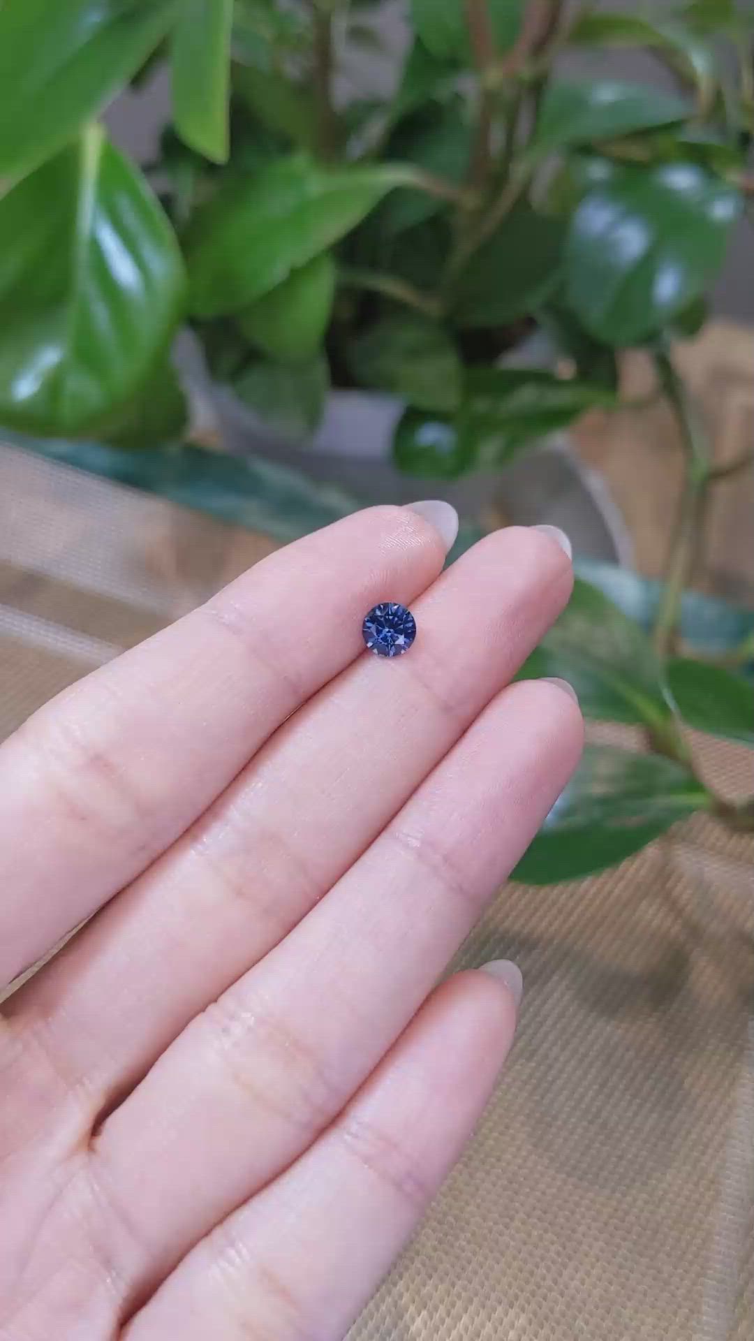 0.81 Ct. Greenish Blue Sapphire from Montana Size Video