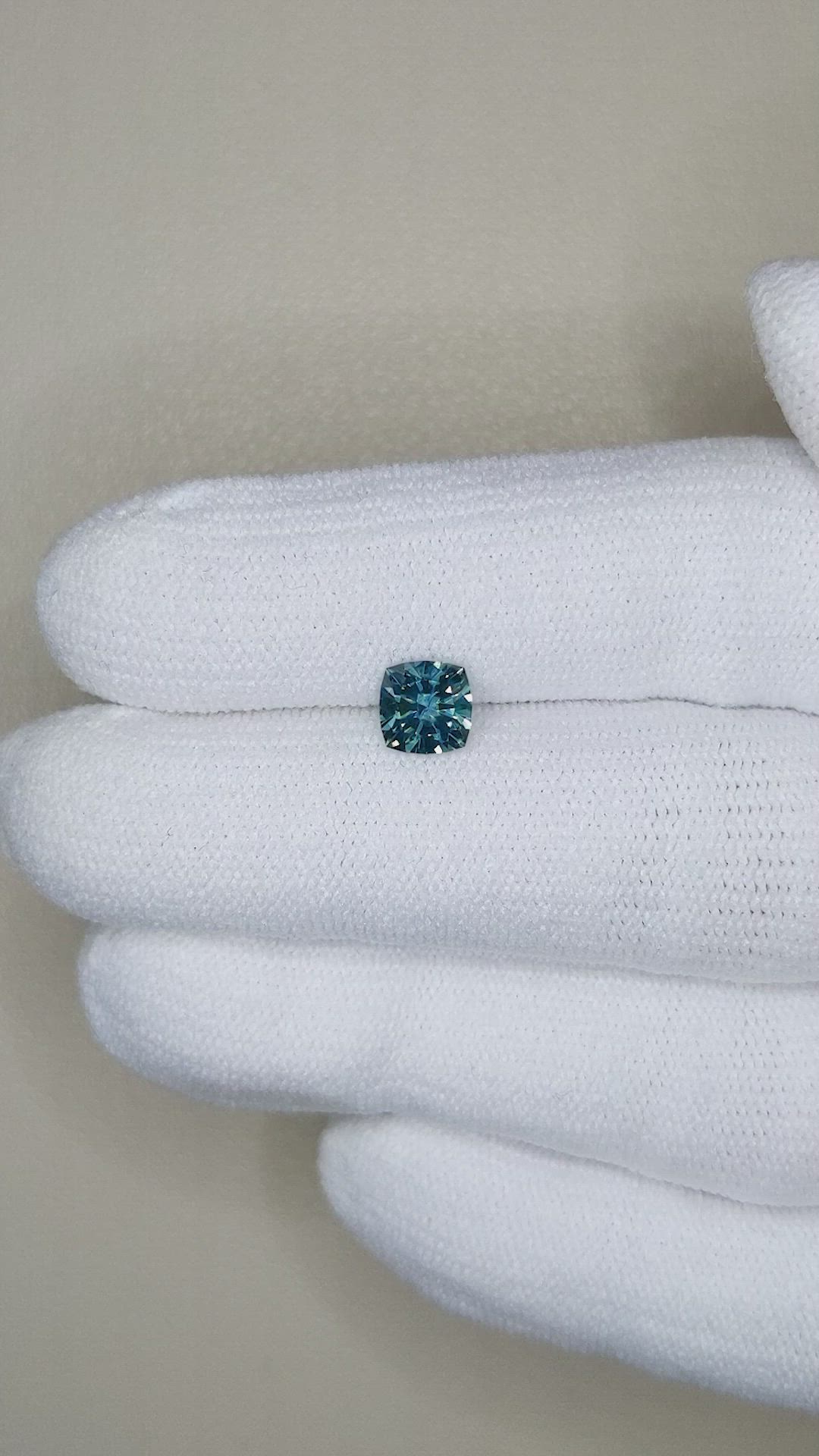1.02 Ct. Bluish Green Sapphire from Montana Size Video