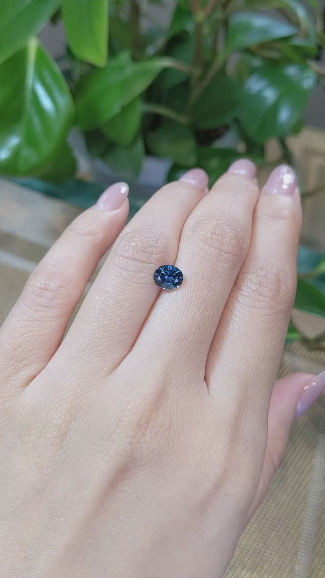 1.21 Ct. Greenish Blue Sapphire from Montana Size Video