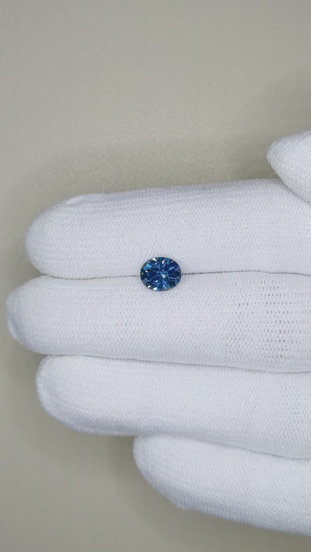 1.21 Ct. Greenish Blue Sapphire from Montana Size Video