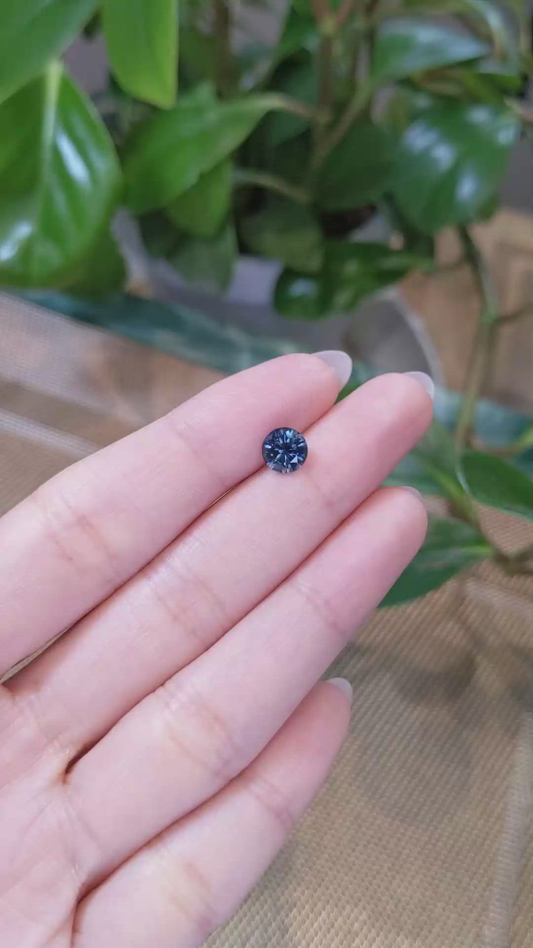 1.37 Ct. Greenish Blue Sapphire from Montana Size Video