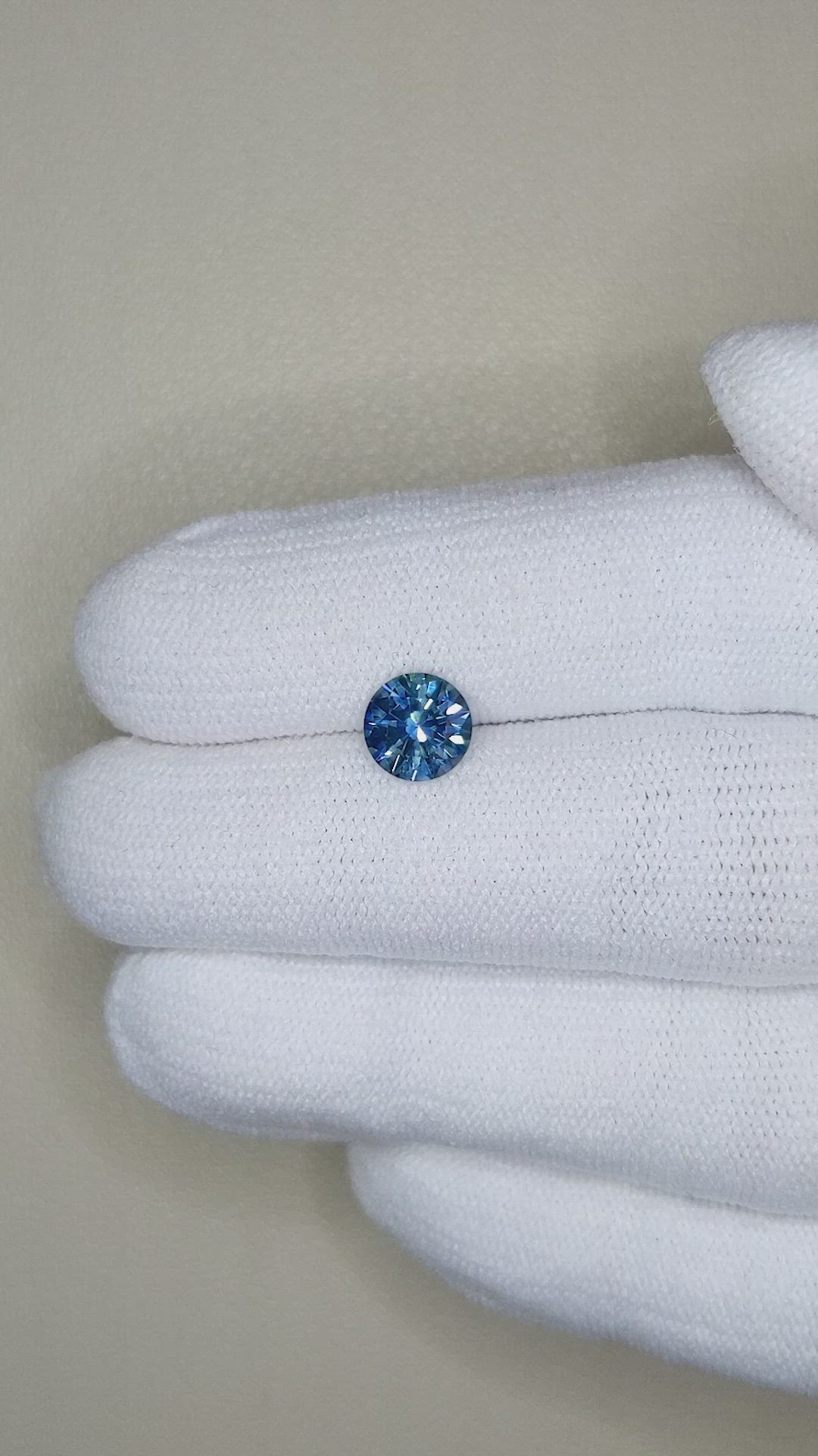 1.37 Ct. Greenish Blue Sapphire from Montana Size Video