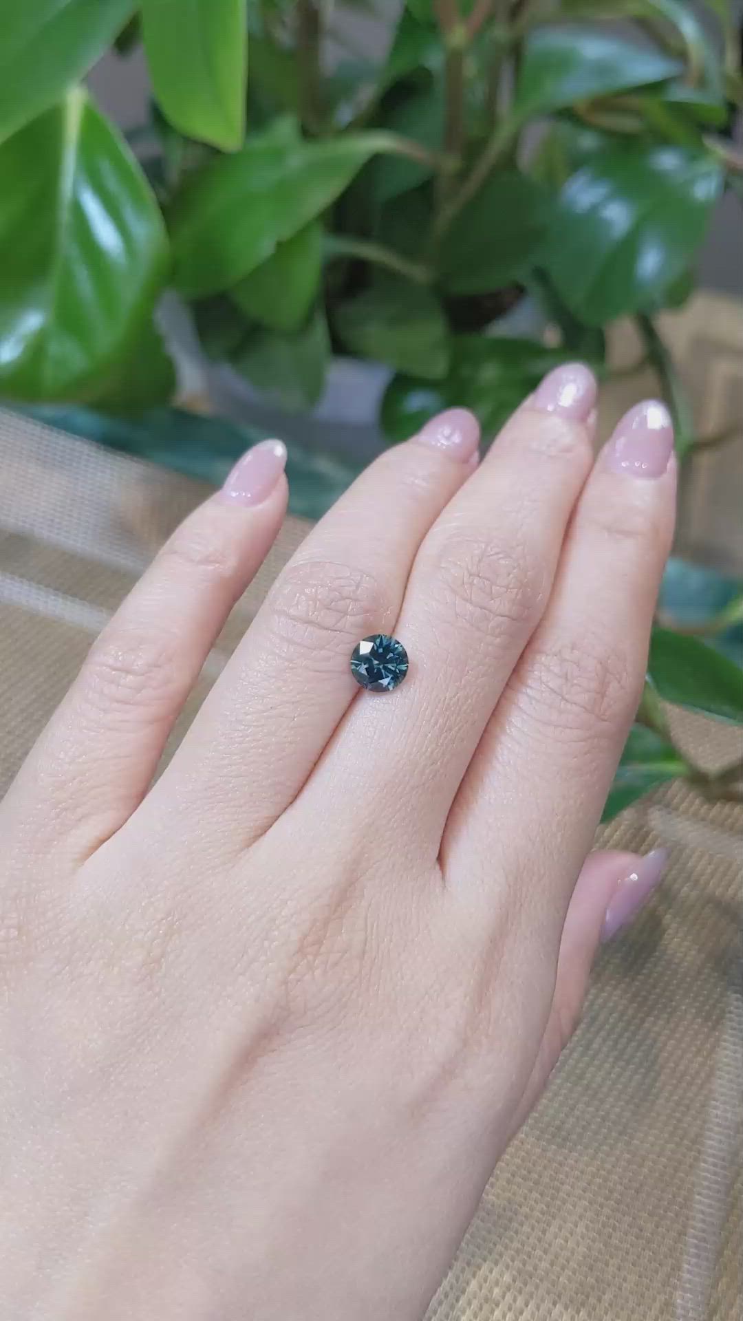 1.47 Ct. Bluish Green Sapphire from Montana Size Video