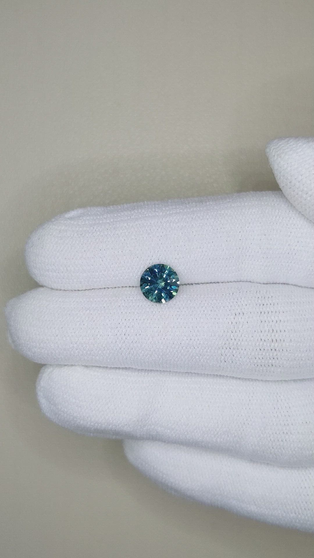 1.47 Ct. Bluish Green Sapphire from Montana Size Video
