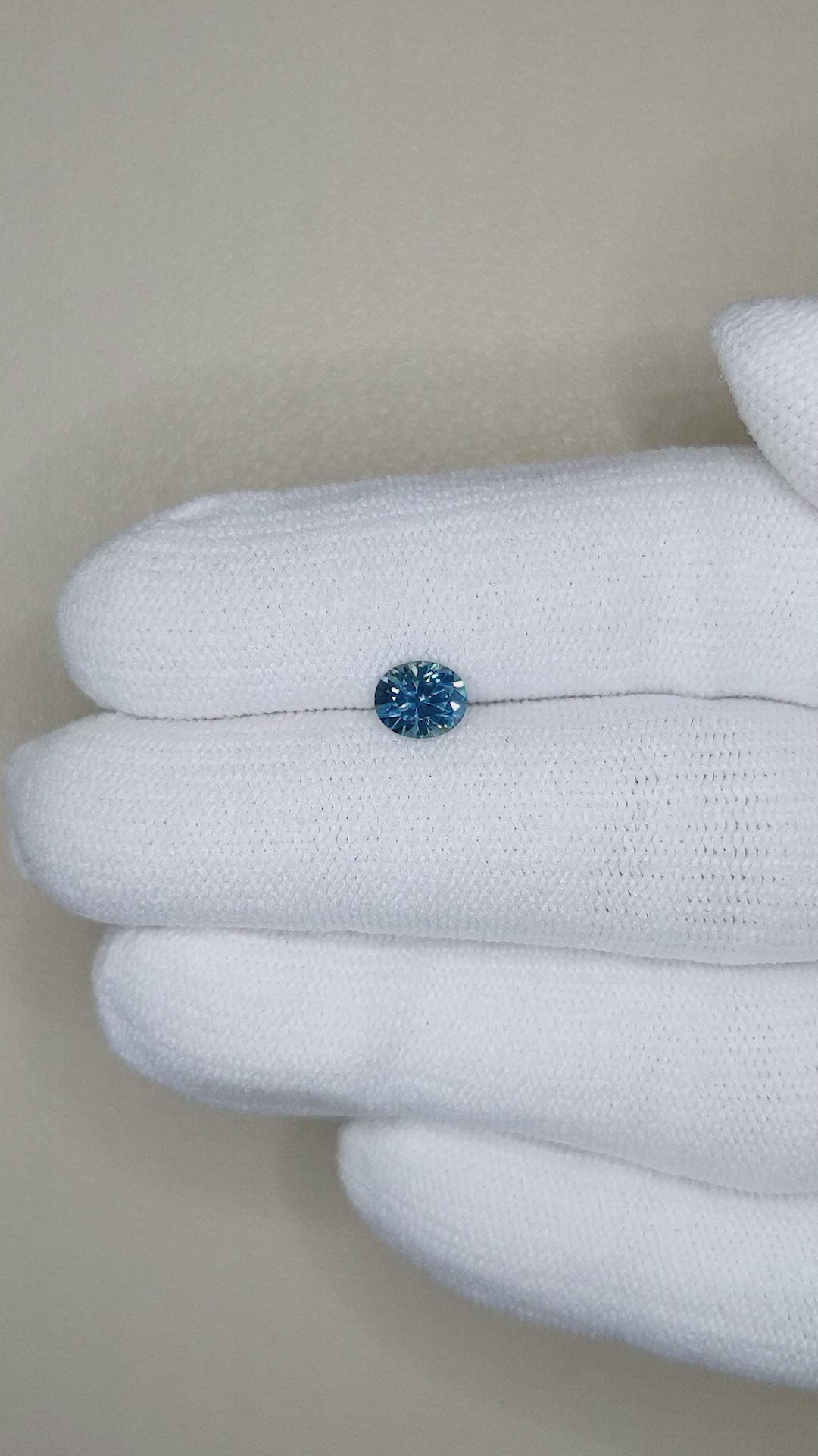 0.78 Ct. Bluish Green Sapphire from Montana Size Video