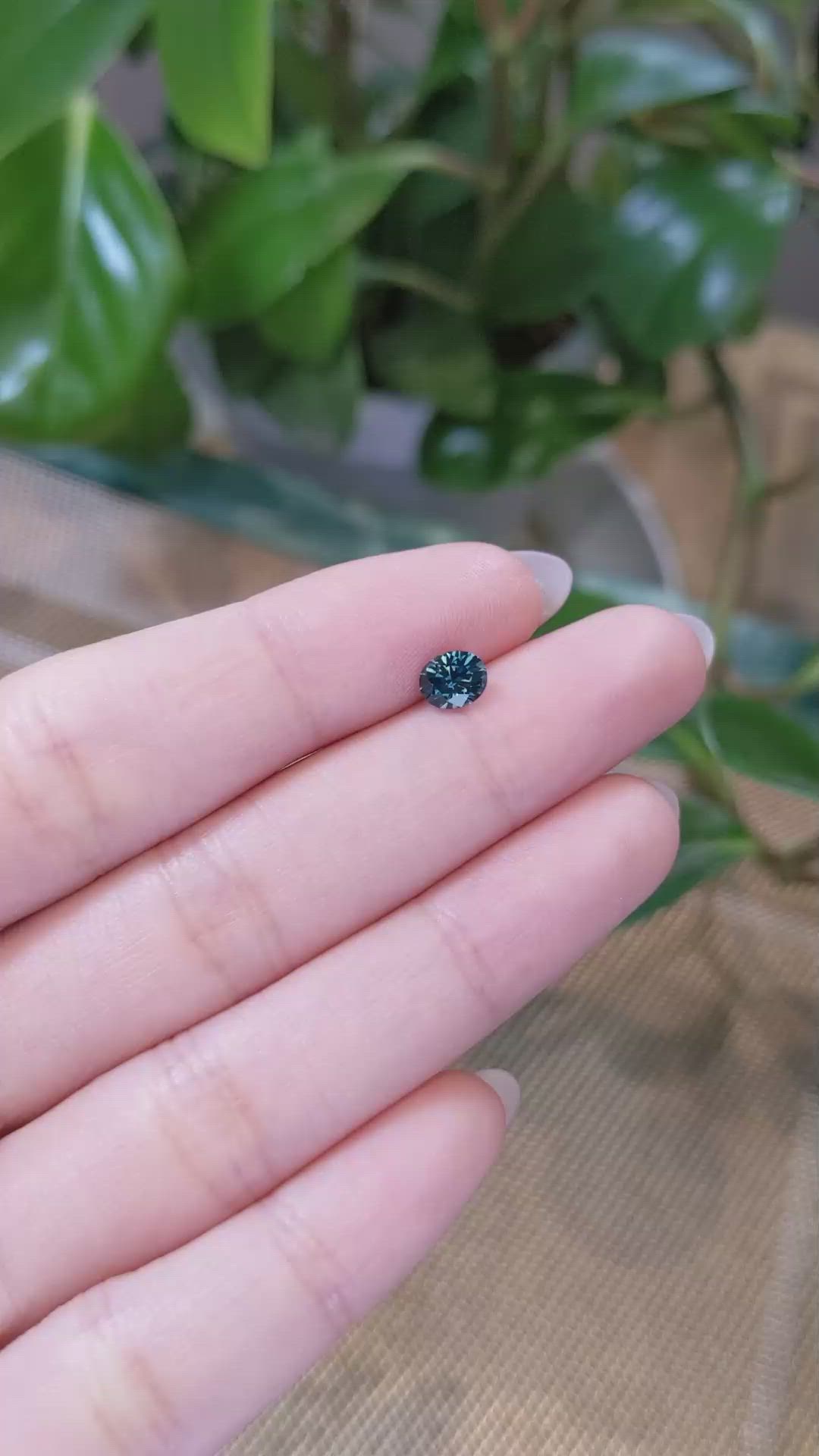 0.78 Ct. Bluish Green Sapphire from Montana Size Video
