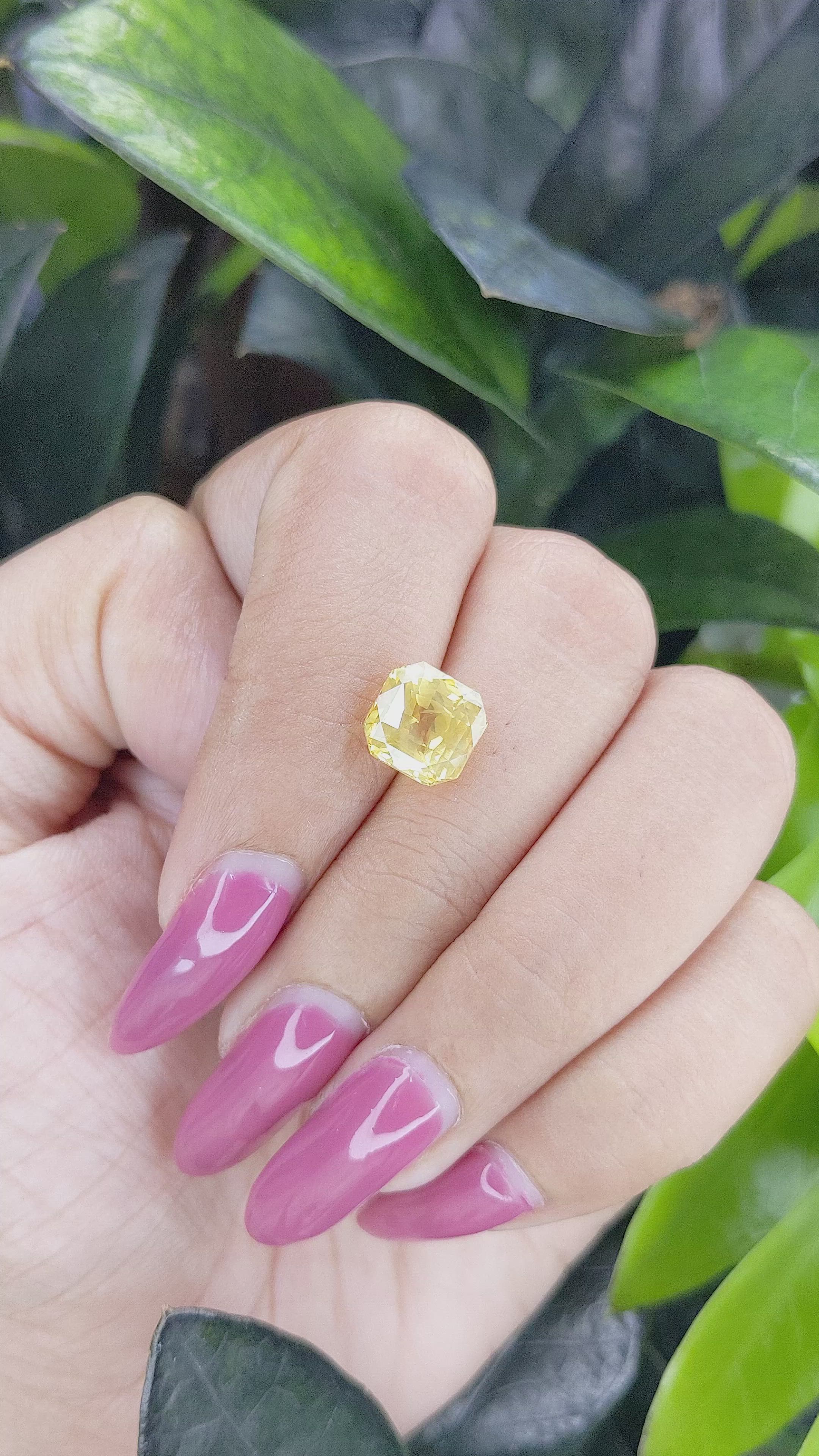 4.29 Ct. Yellow Sapphire from Ceylon (Sri Lanka) Size Video