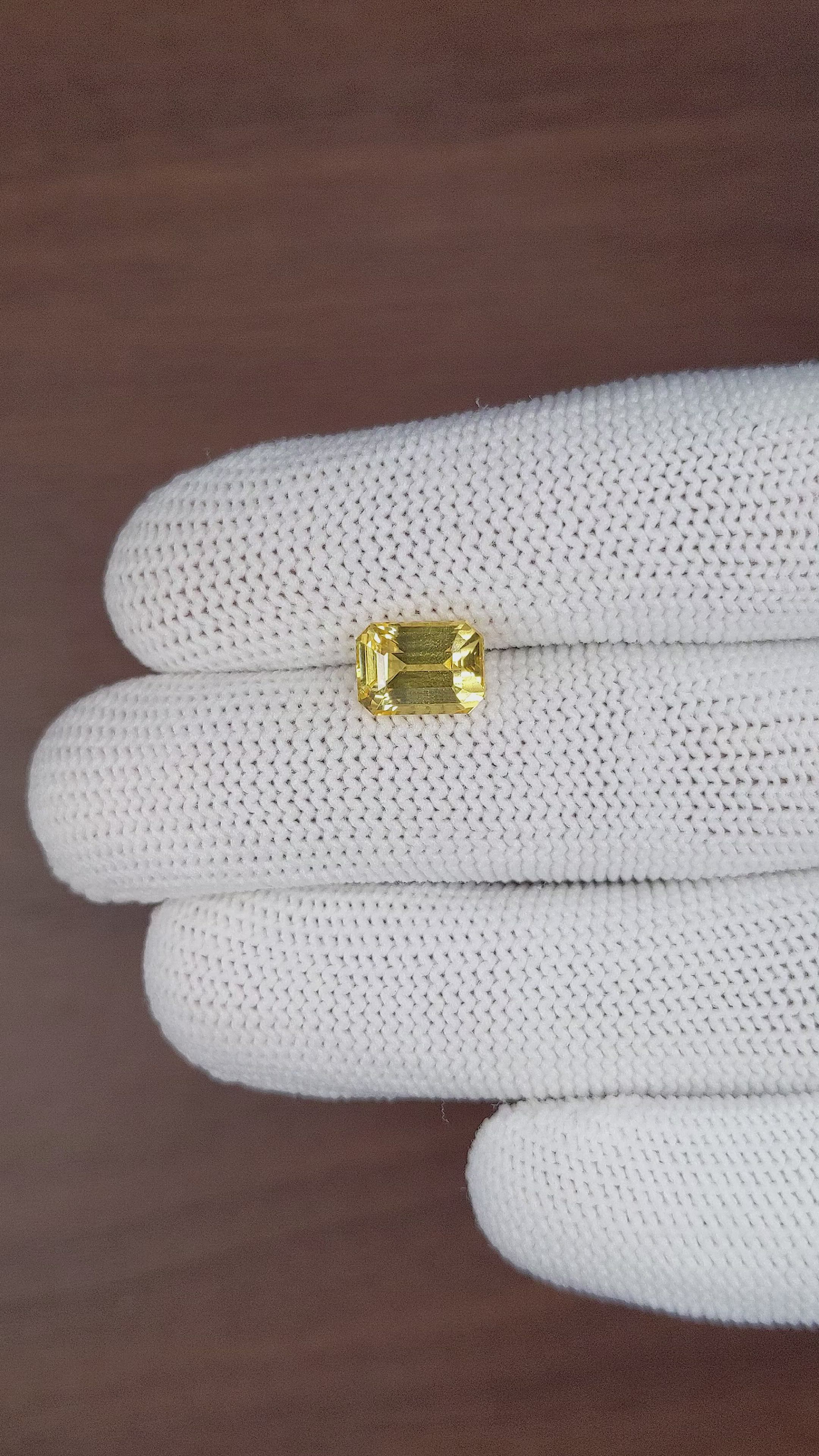 3.51 Ct. Yellow Sapphire from Ceylon (Sri Lanka) Size Video