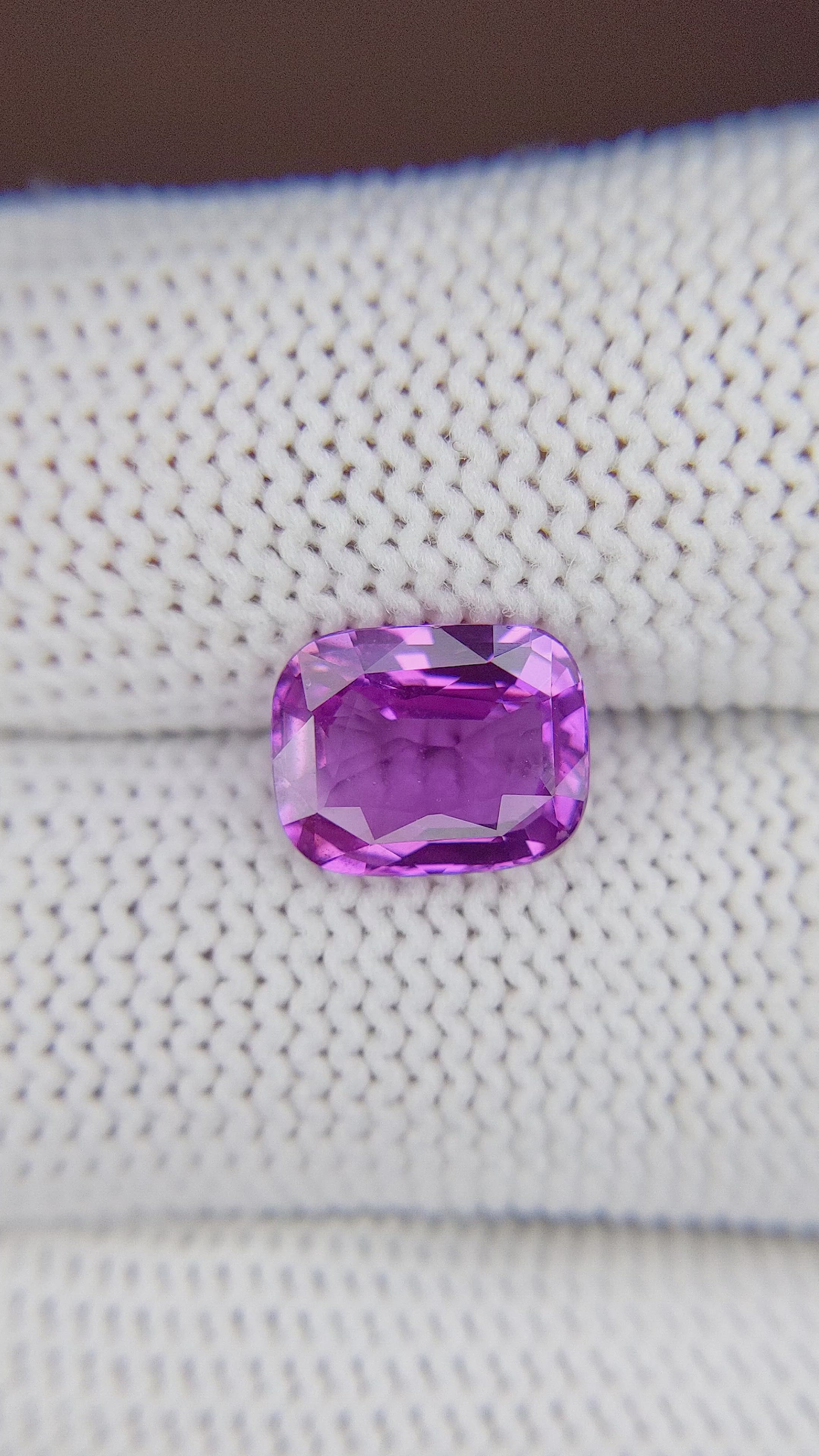 3.51 Ct. Pinkish Purple Sapphire from Madagascar Size Video