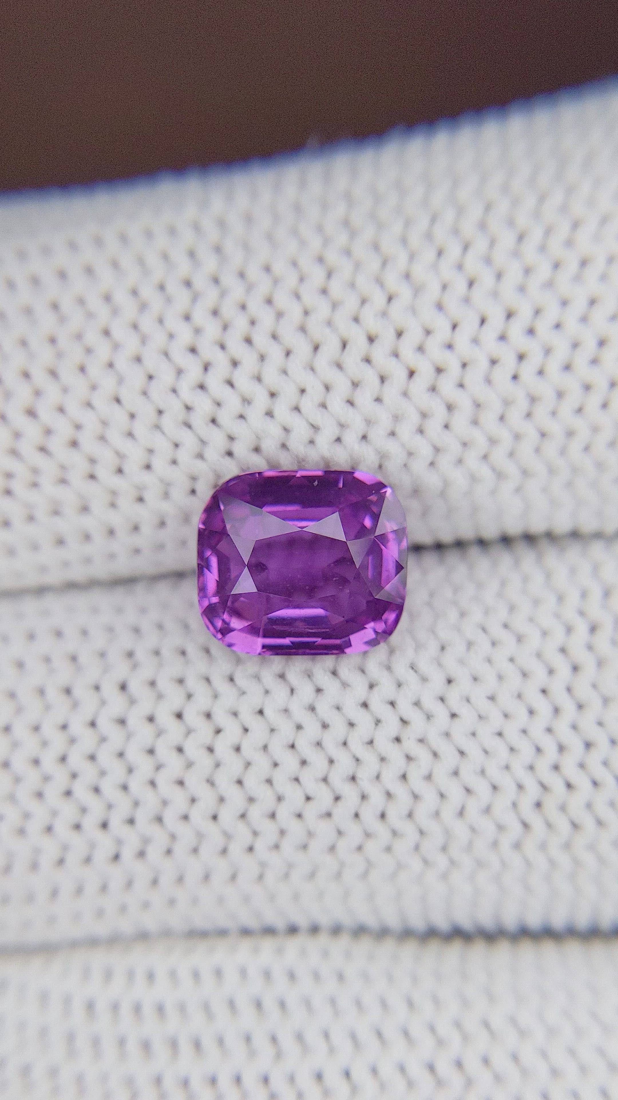 3.53 Ct. Purple Sapphire from Madagascar Size Video