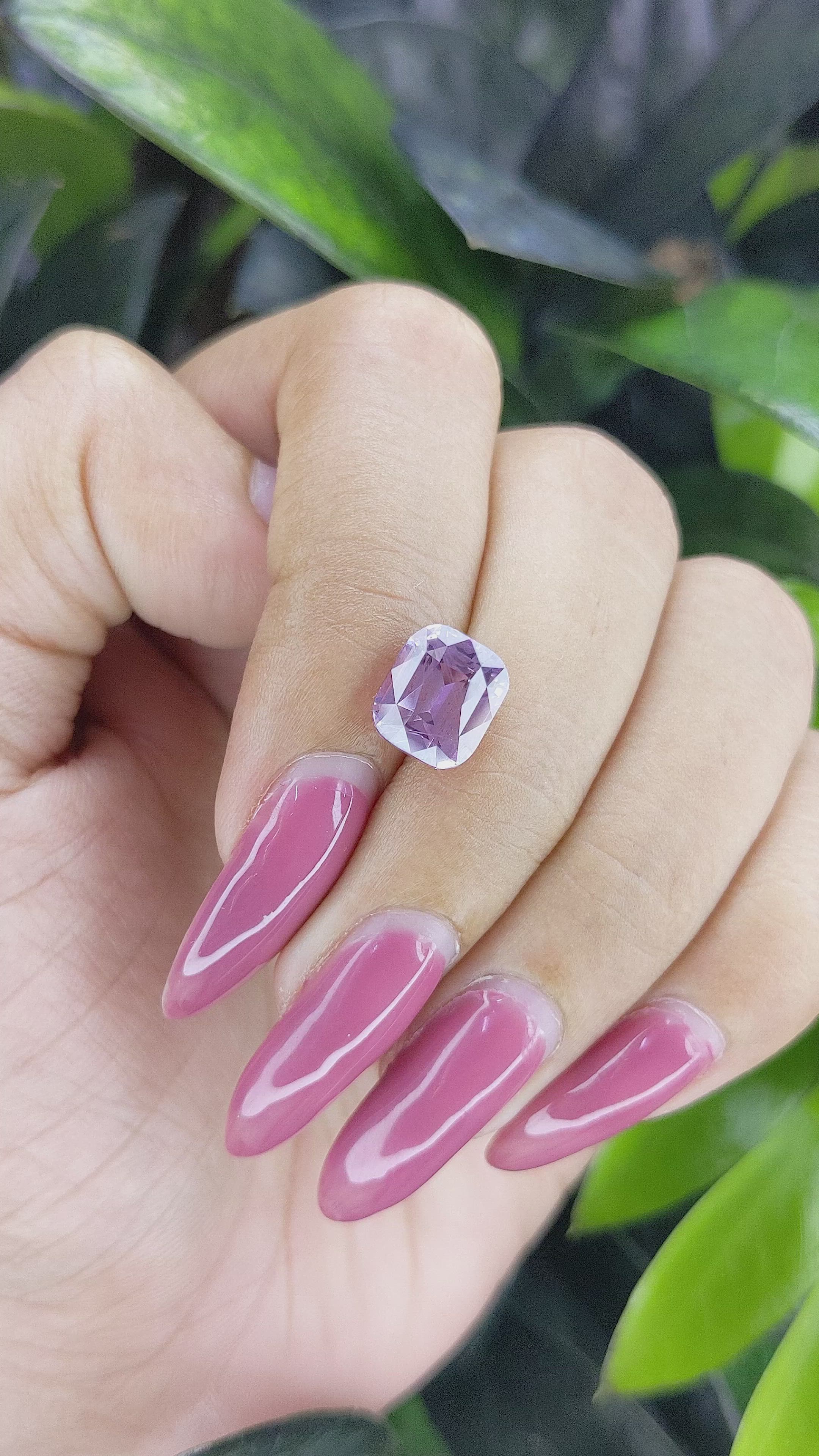 4.16 Ct. Purple Sapphire from Madagascar Size Video