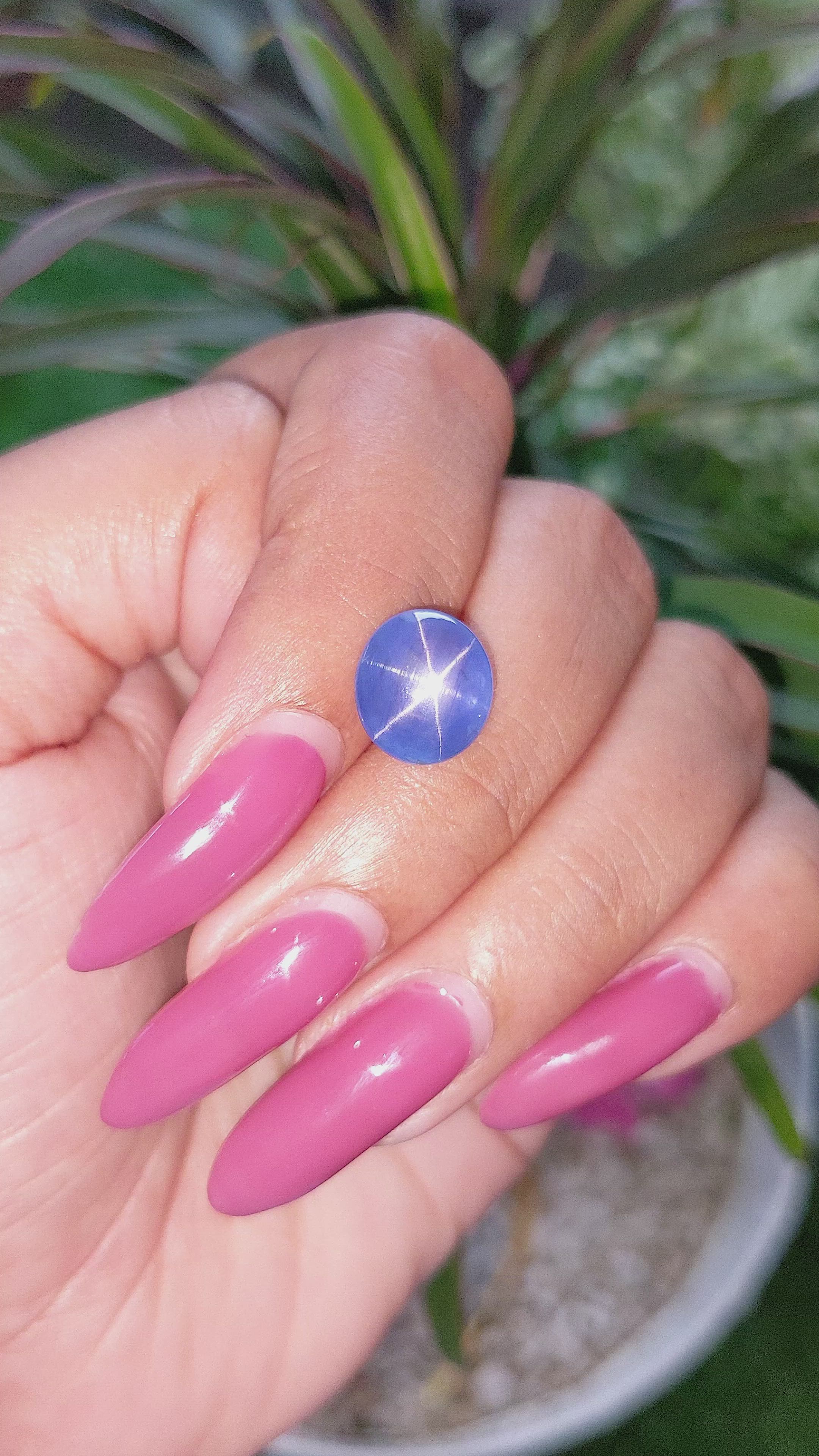 5.37 Ct. Blue Star Sapphire from Ceylon (Sri Lanka) Size Video