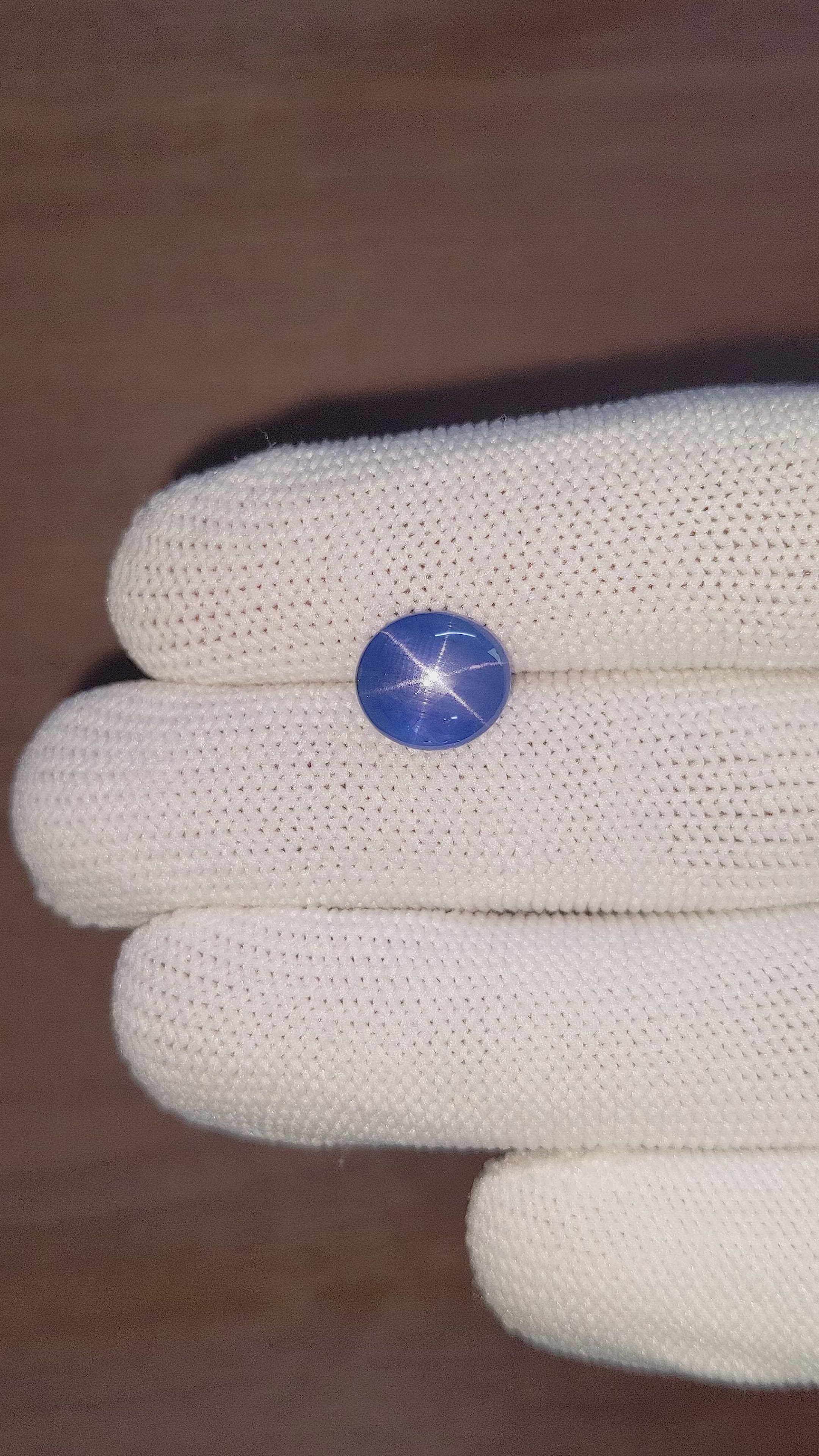 5.37 Ct. Blue Star Sapphire from Ceylon (Sri Lanka) Size Video