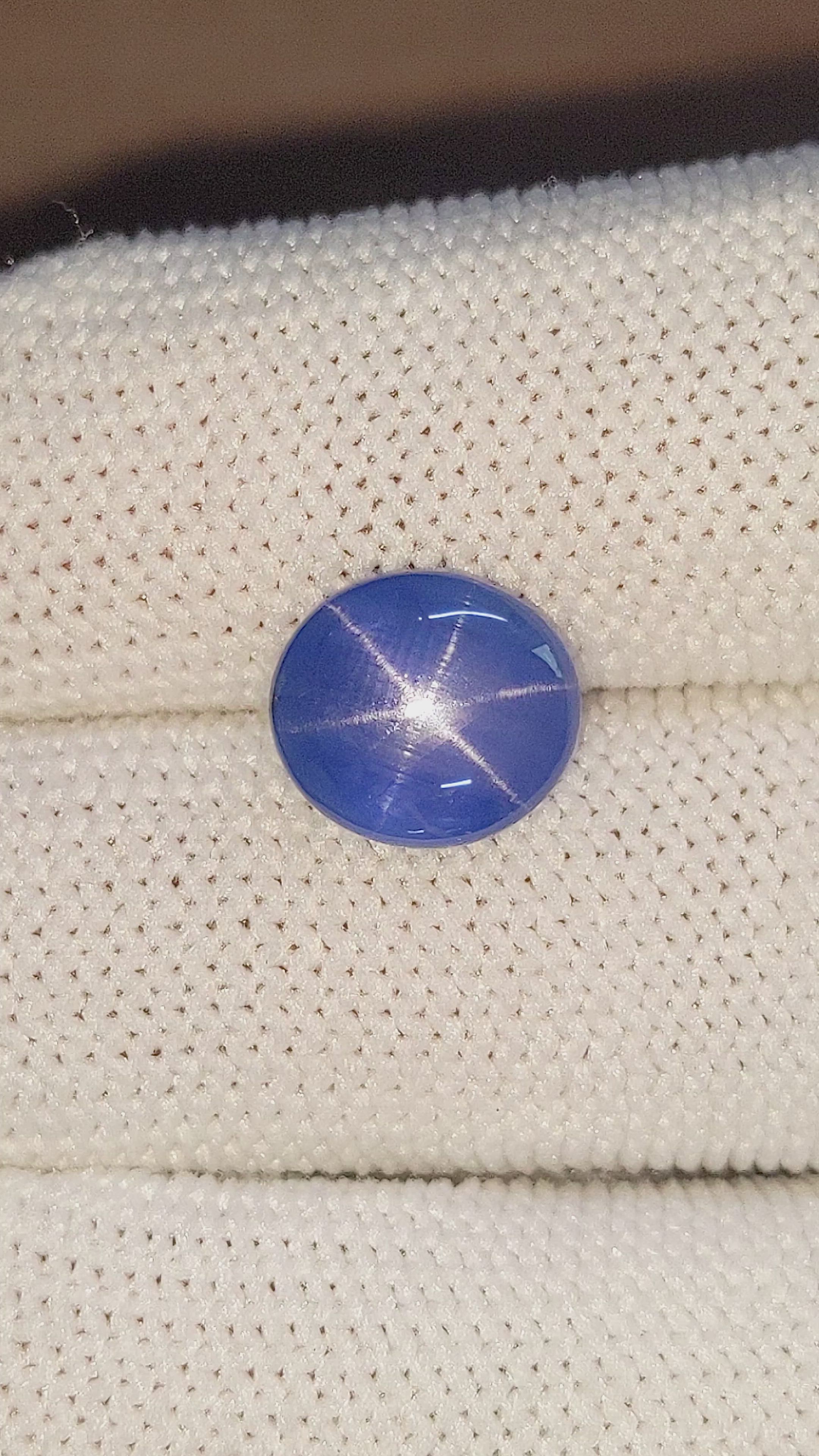 5.37 Ct. Blue Star Sapphire from Ceylon (Sri Lanka) Size Video
