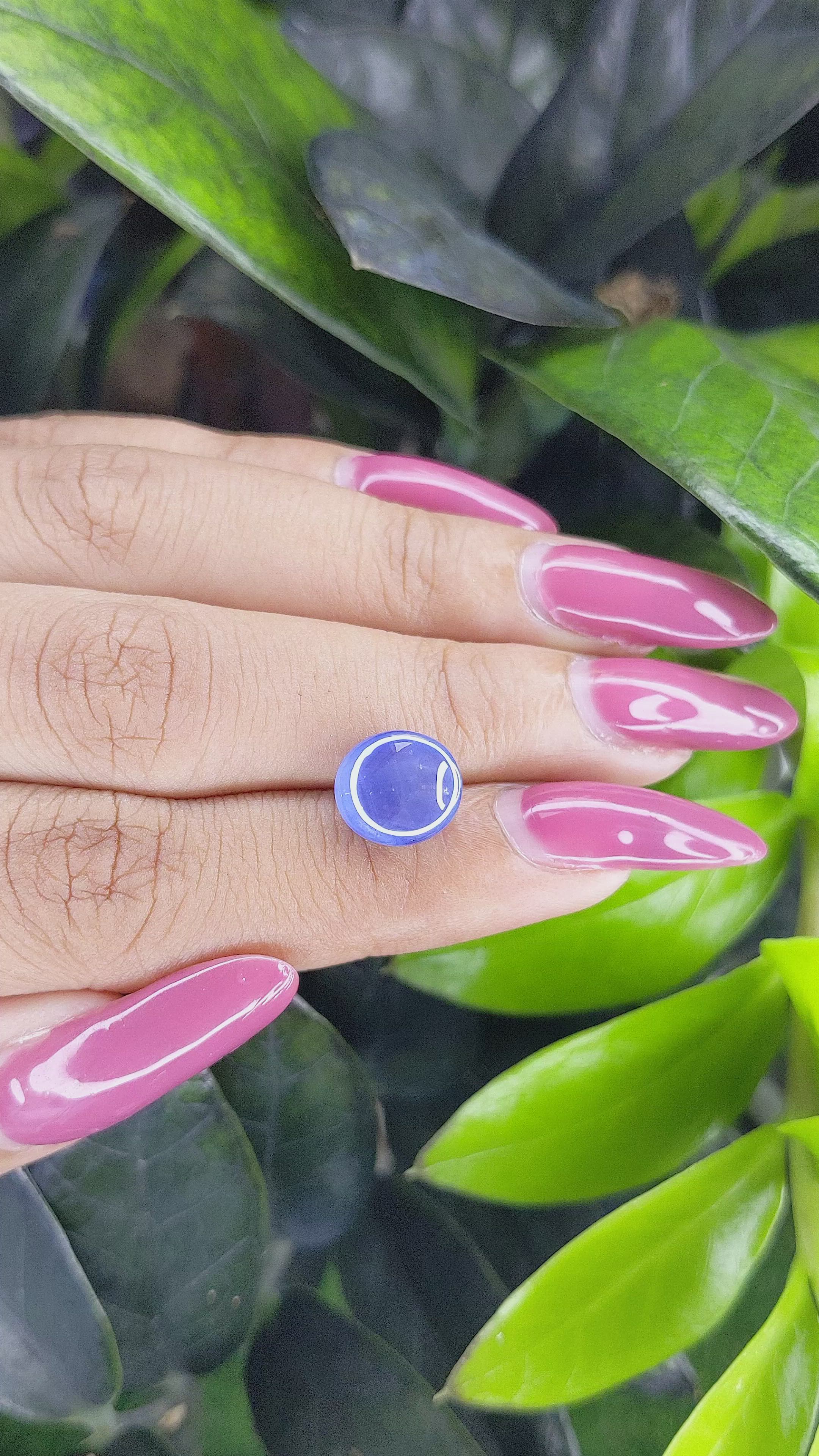 6.12 Ct. Blue Star Sapphire from Ceylon (Sri Lanka) Size Video