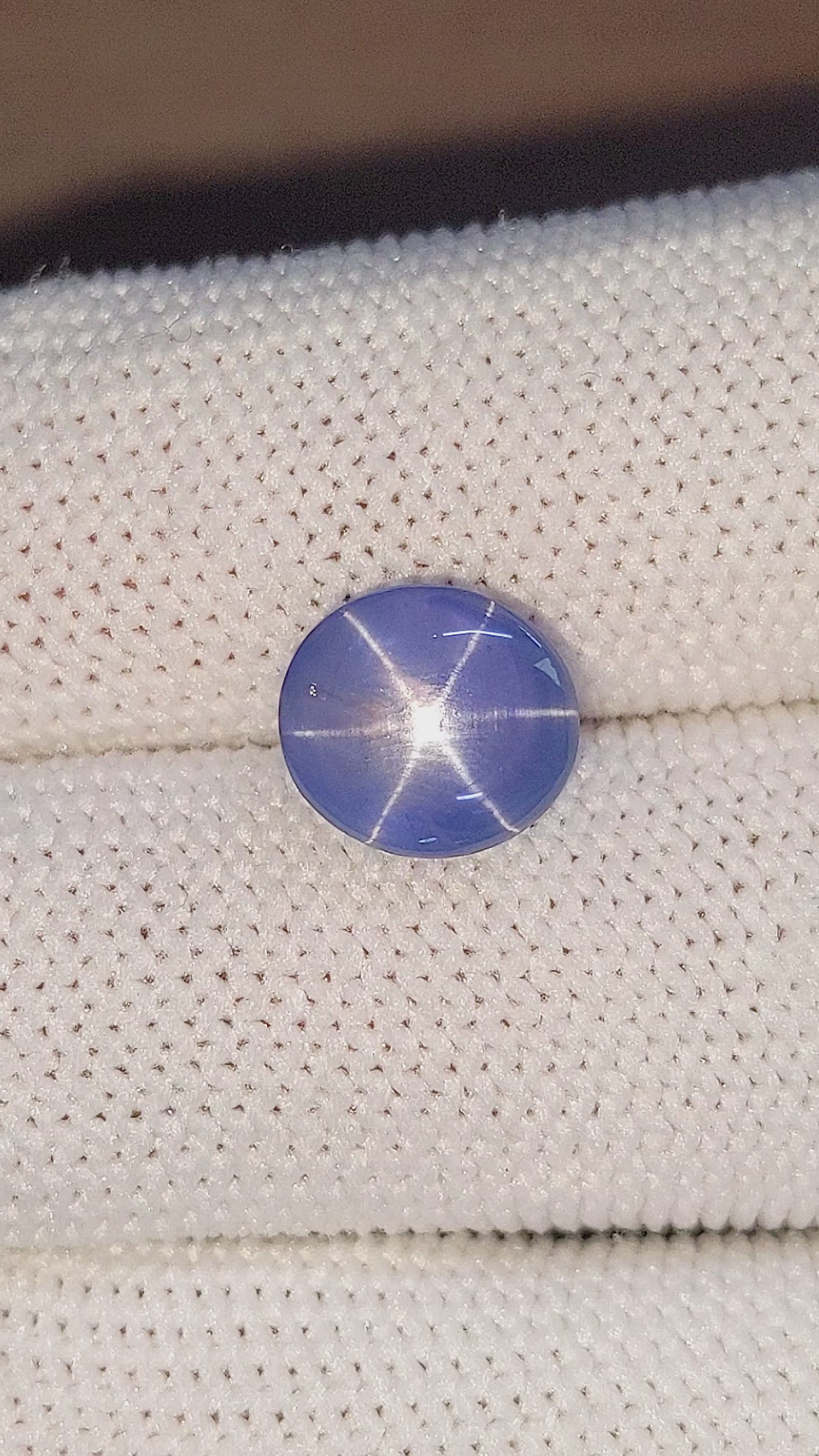 6.12 Ct. Blue Star Sapphire from Ceylon (Sri Lanka) Size Video