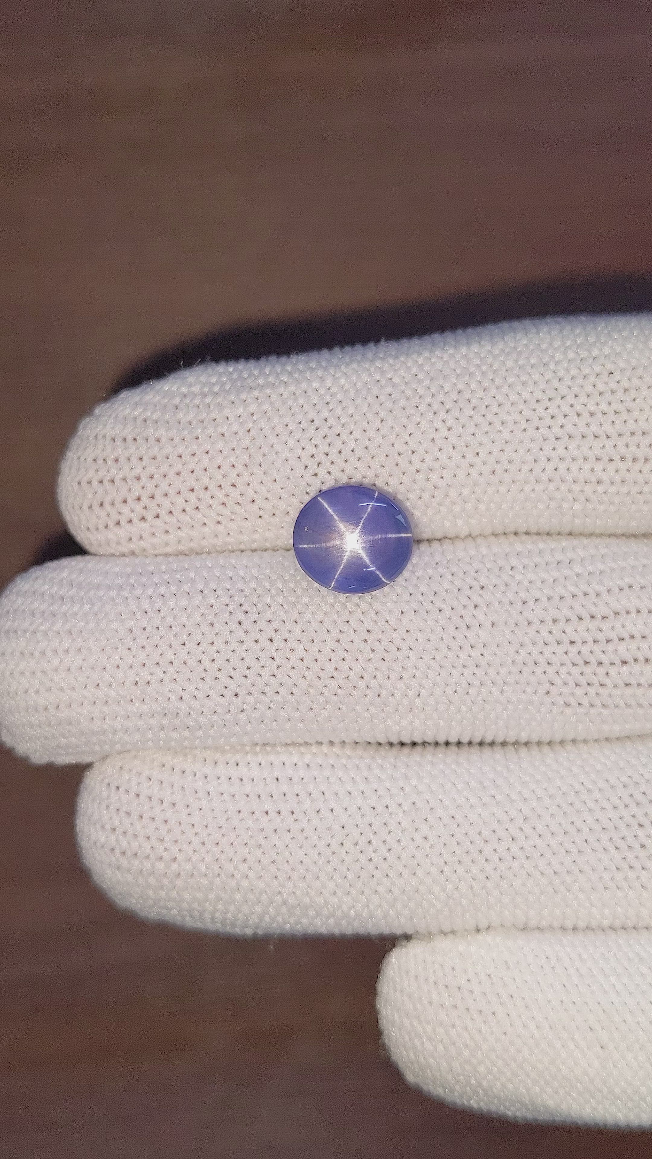 6.12 Ct. Blue Star Sapphire from Ceylon (Sri Lanka) Size Video