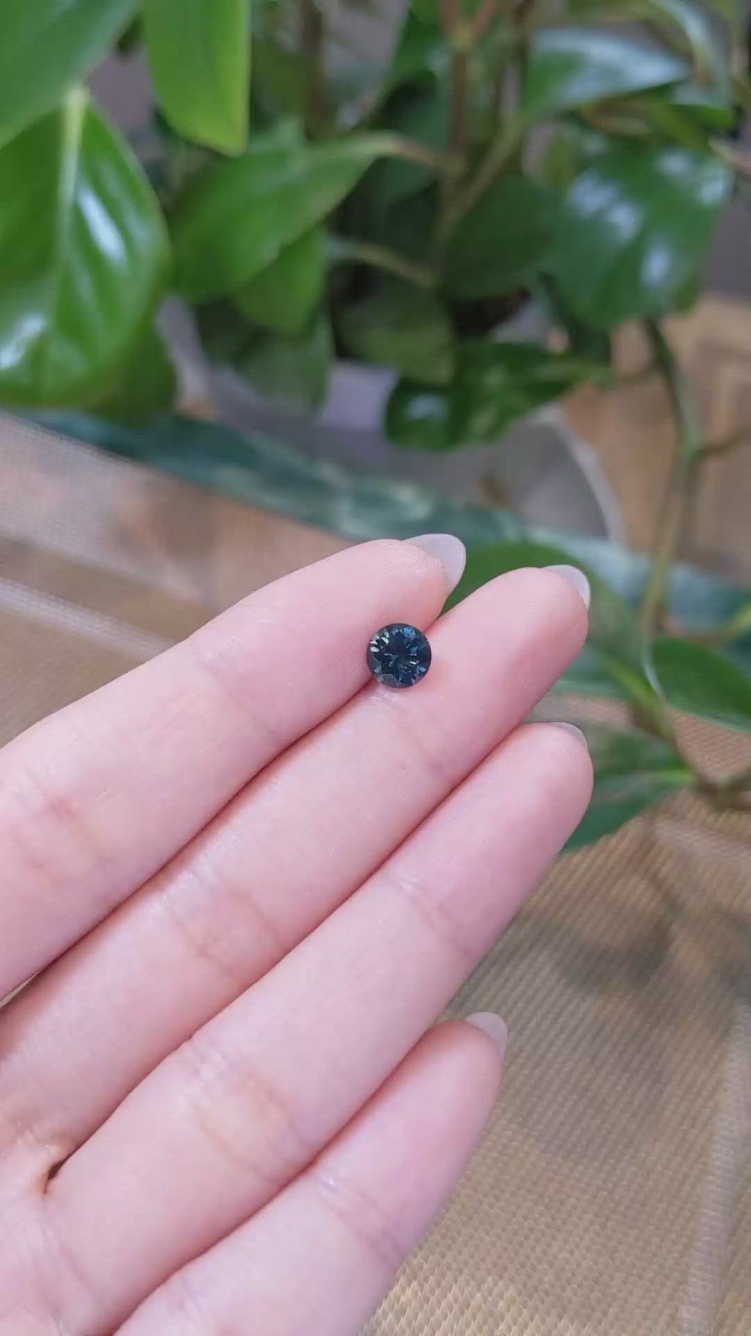 1.22 Ct. Bluish Green Sapphire from Montana Size Video