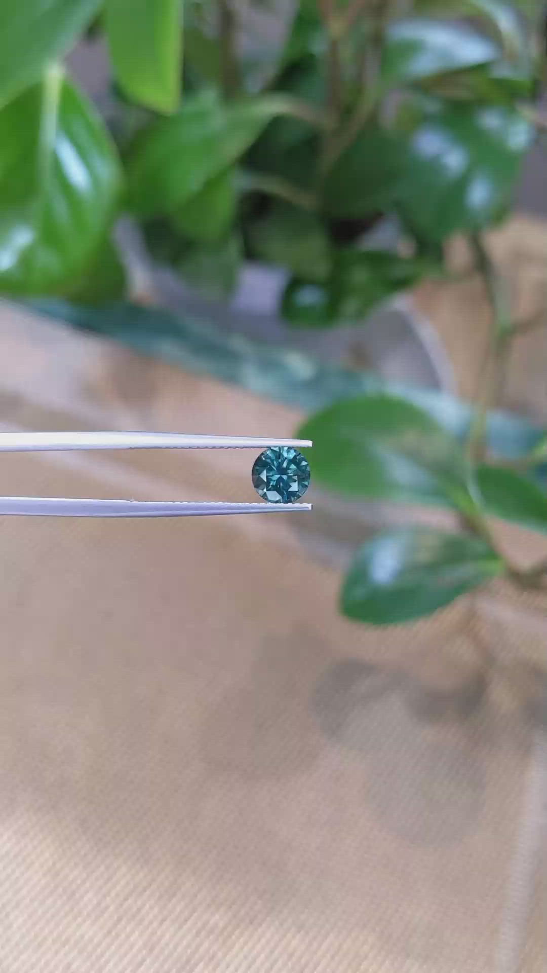 1.32 Ct. Bluish Green Sapphire from Montana Size Video