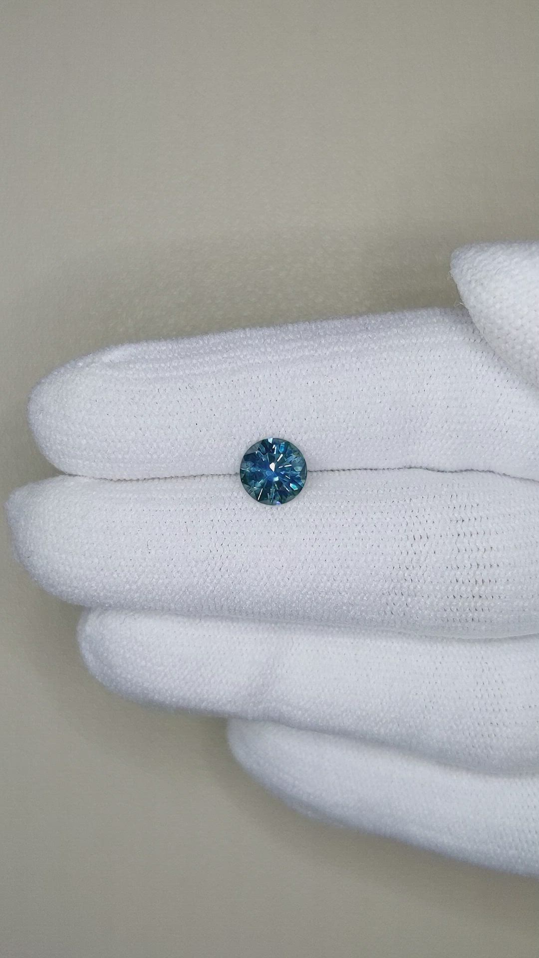 1.32 Ct. Bluish Green Sapphire from Montana Size Video
