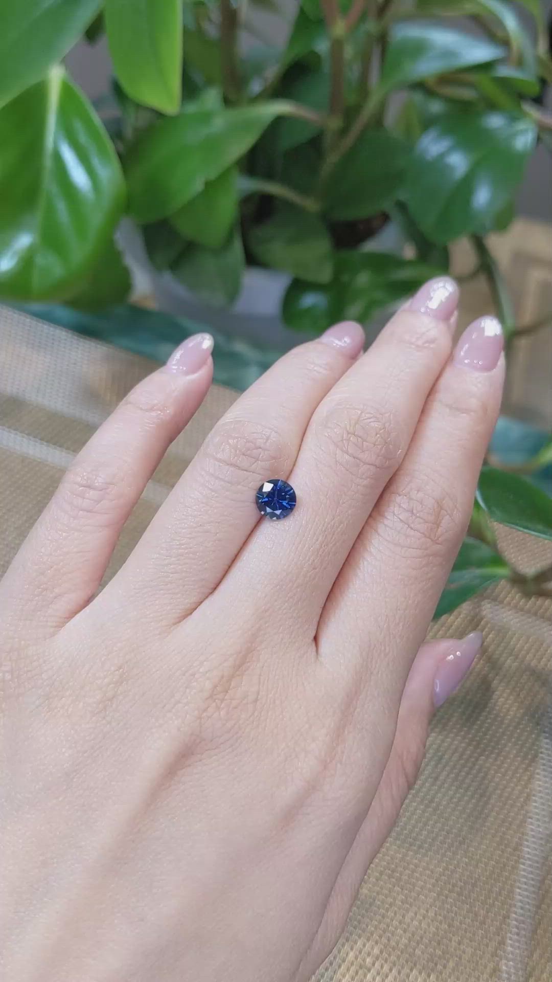 1.29 Ct. Greenish Blue Sapphire from Montana Size Video