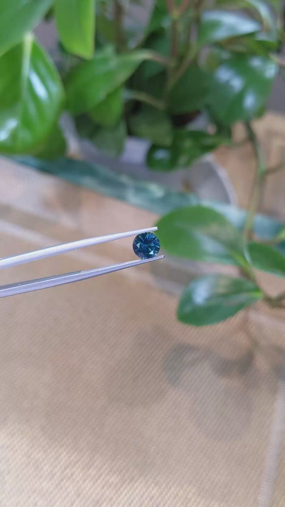 1.29 Ct. Greenish Blue Sapphire from Montana Size Video