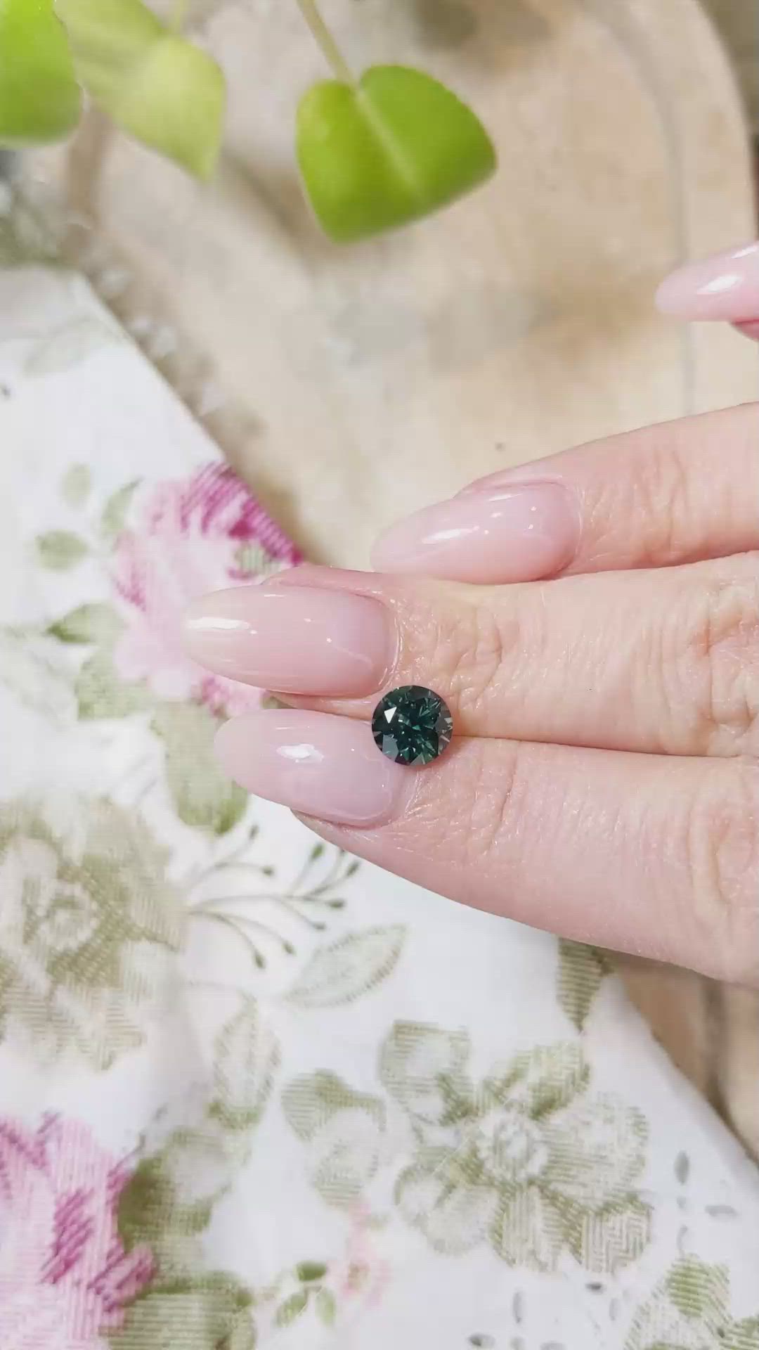 1.77 Ct. Bluish Green Sapphire from Montana Size Video